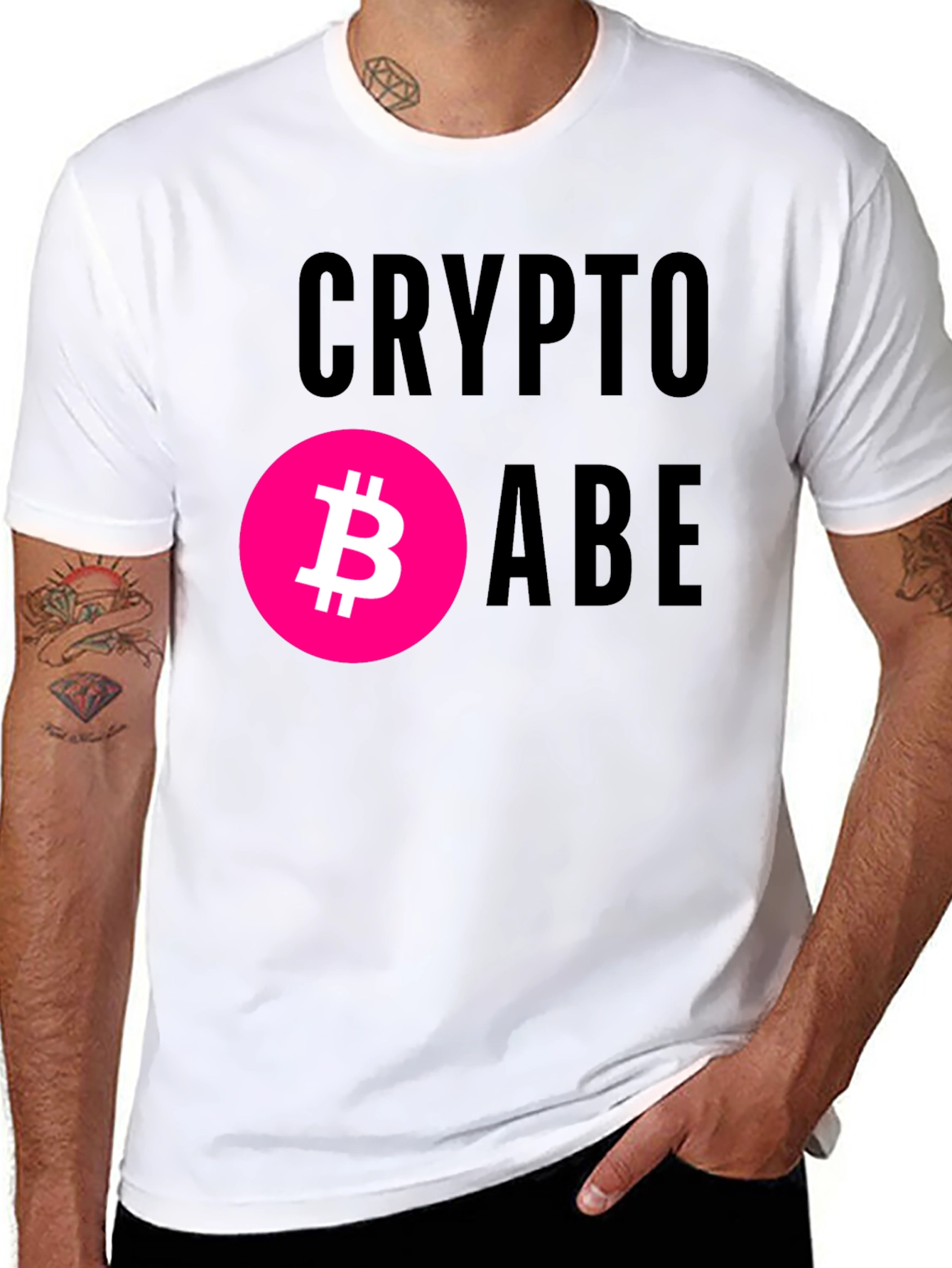 Black Crypto Babe Bitcoin T-Shirt view 8