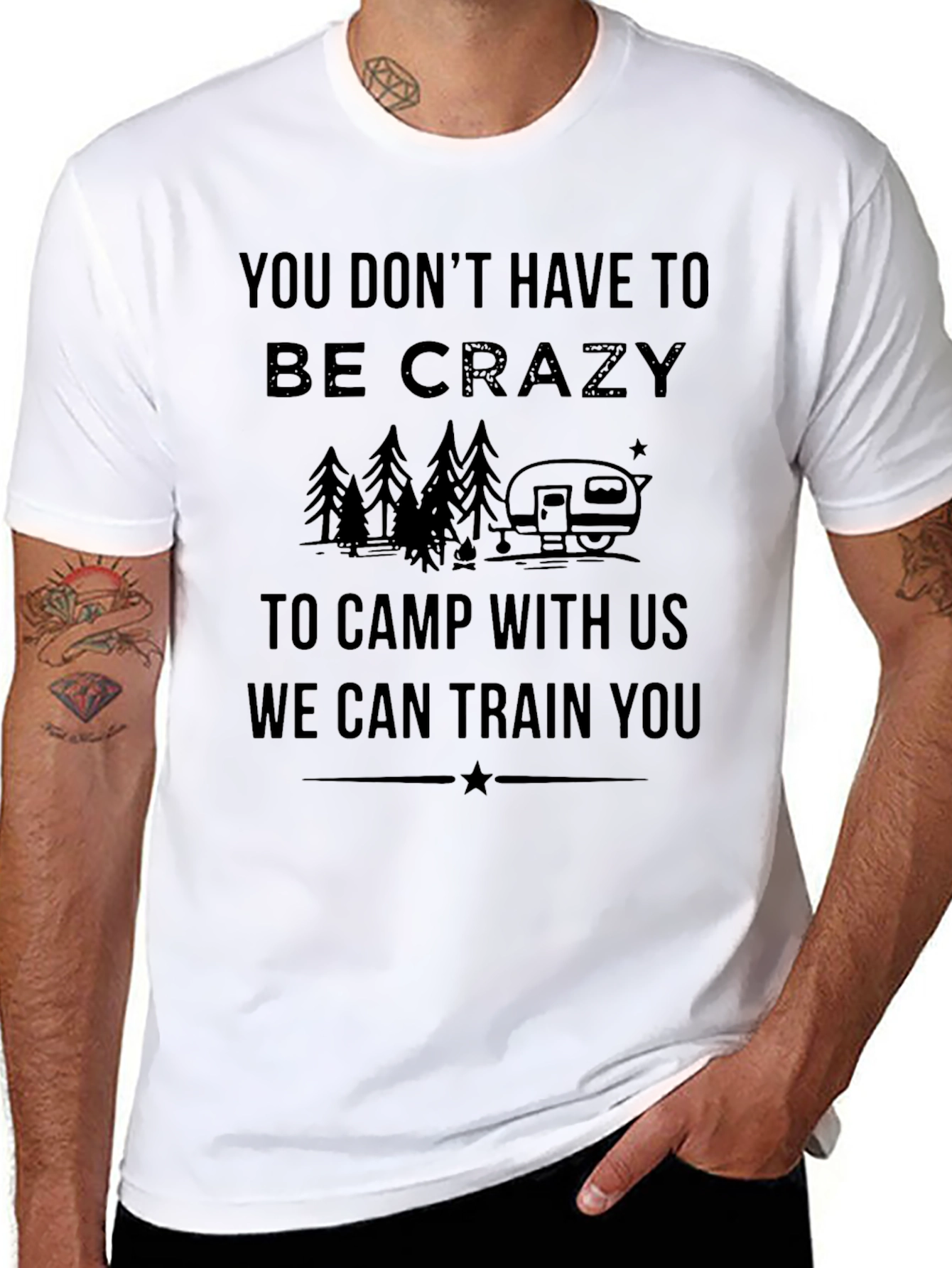 Black Crazy Camper Black T-Shirt view 8