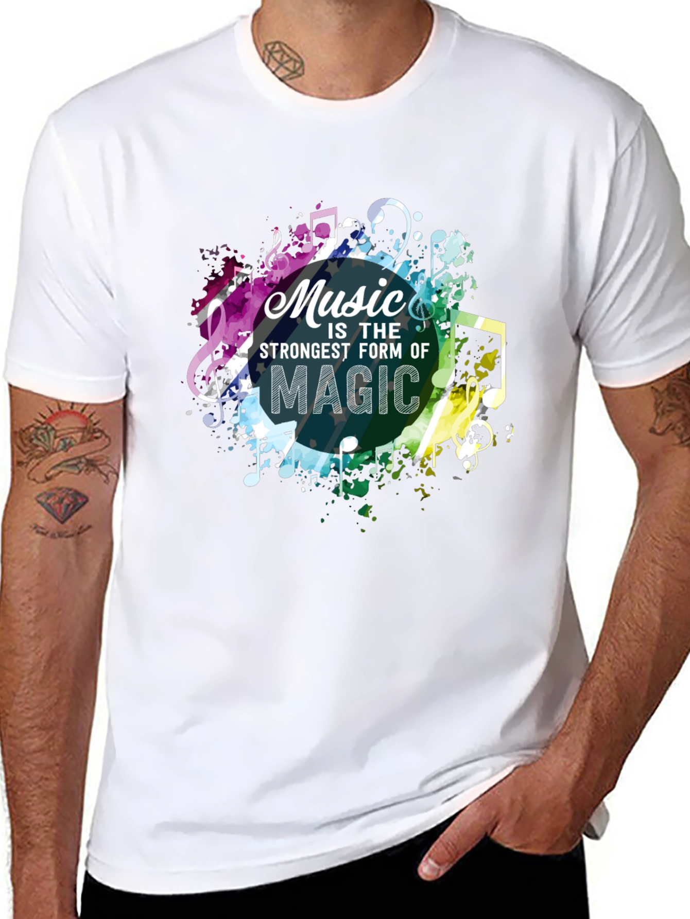 Black Music Is Magic Men's Graphic Tee view 8