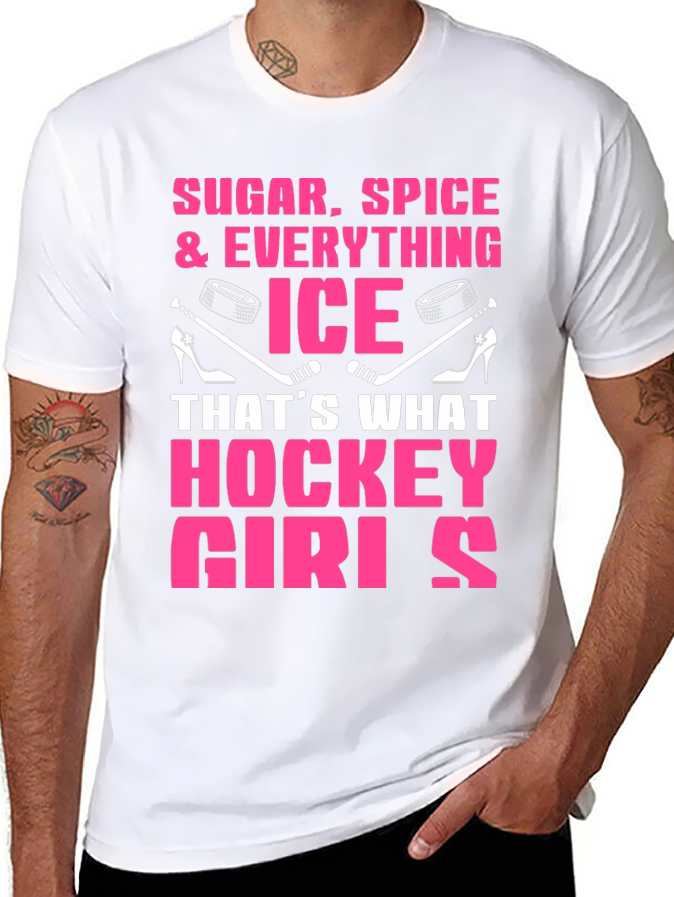 Black Sugar Spice Hockey Girls T-Shirt view 8