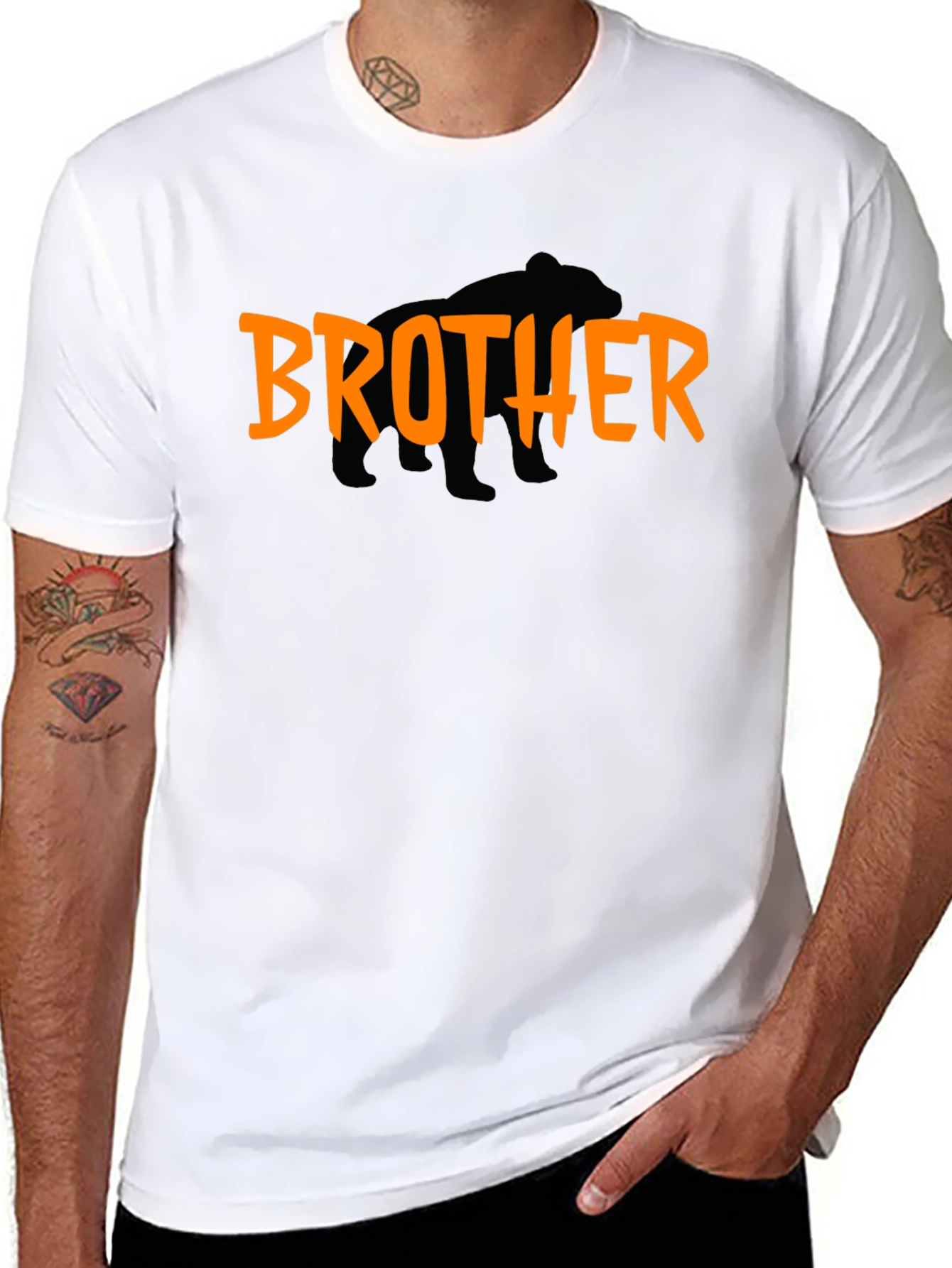 Black Brother Bear Graphic Tee - Black T-Shirt view 8