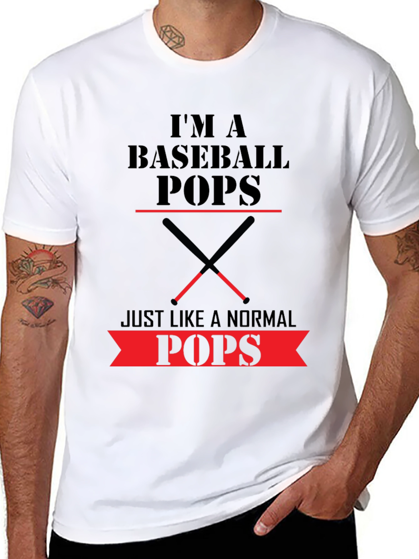 Baseball Pops Graphic T-Shirt - Dad Gift - 8