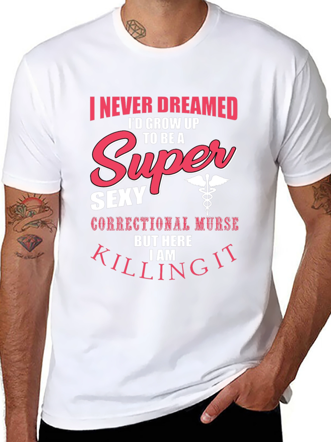 Black Super Sexy Correctional Nurse T-Shirt view 8