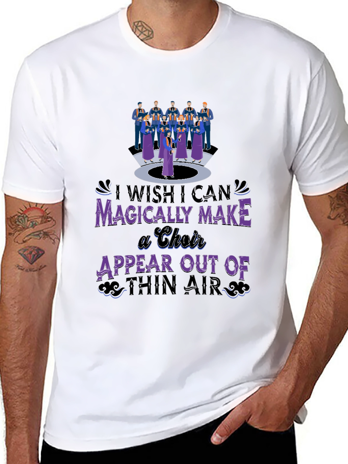Black Magical Choir T-Shirt - Music Lover's Tee view 8