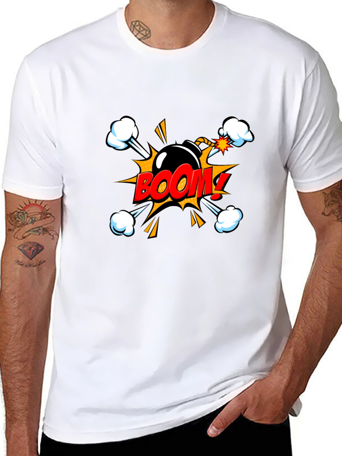 Black Boom Bomb Graphic T-Shirt - Explosive Fun! view 8