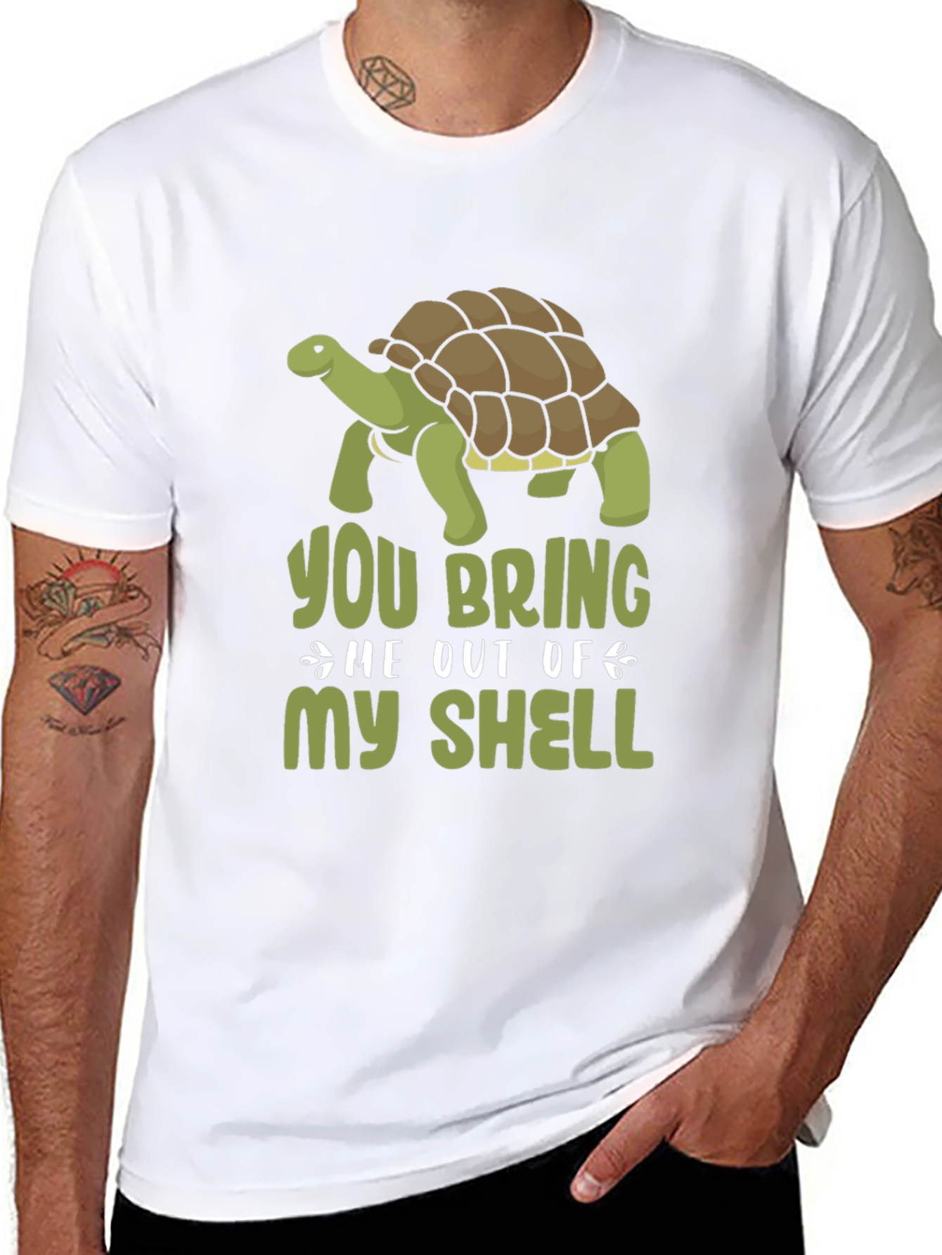 Black You Bring Me Out of My Shell Turtle Graphic Tee view 8