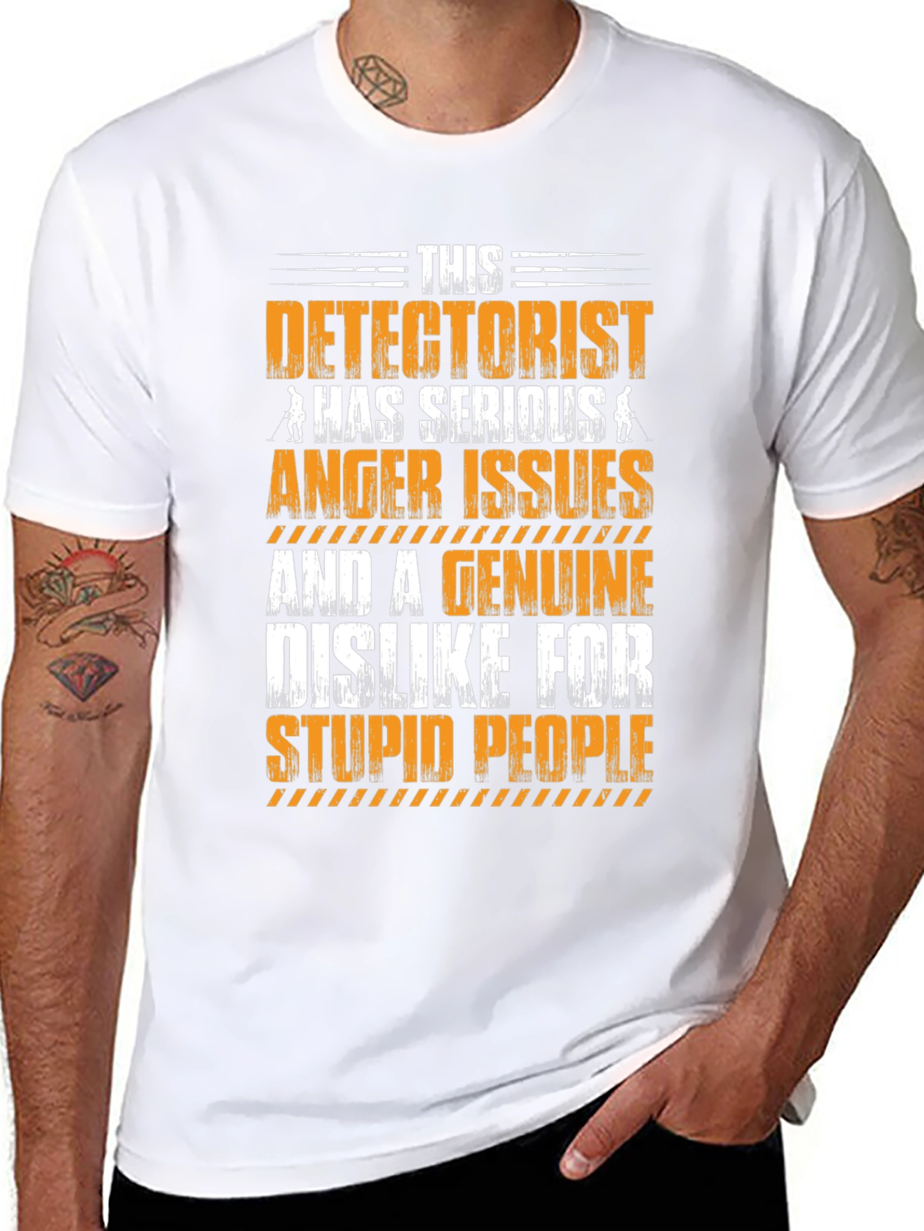 Black Detectorist Serious Anger Issues Graphic Tee view 8