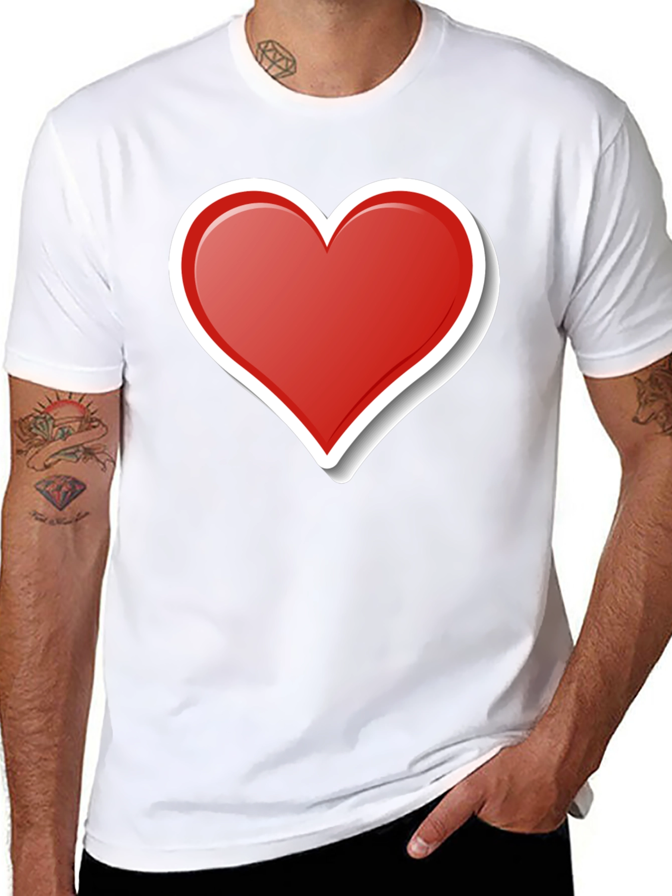 Black Heart Graphic T-Shirt - Stylish Black Tee view 8