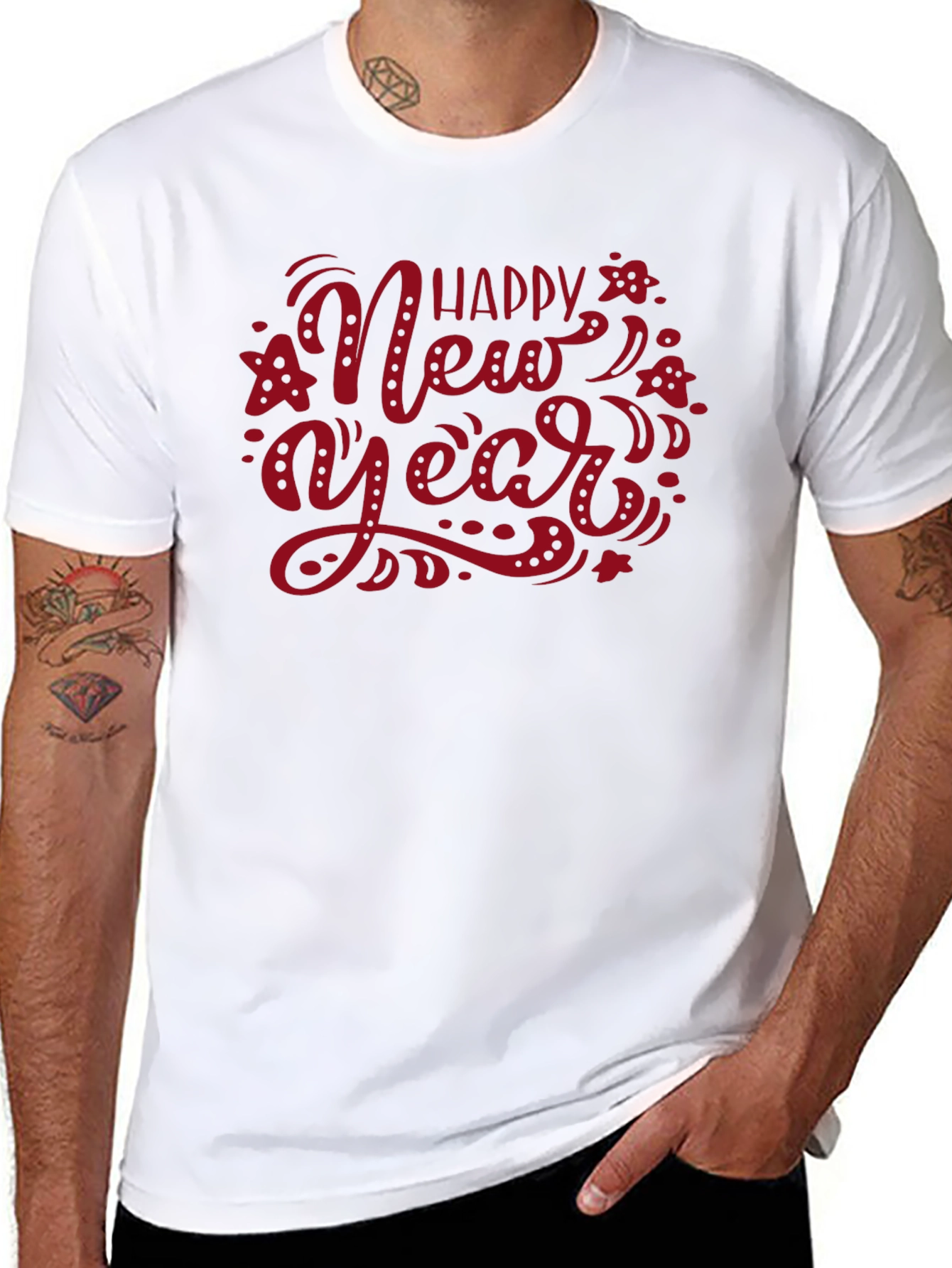 Black Happy New Year Graphic Tee view 8