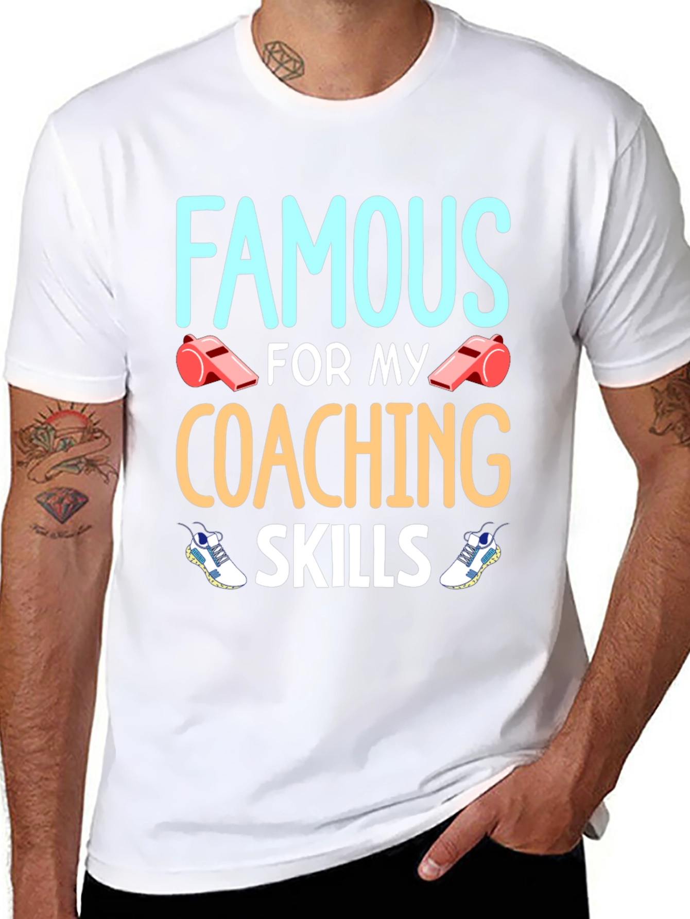 Black Famous Coaching Skills Graphic T-Shirt view 8