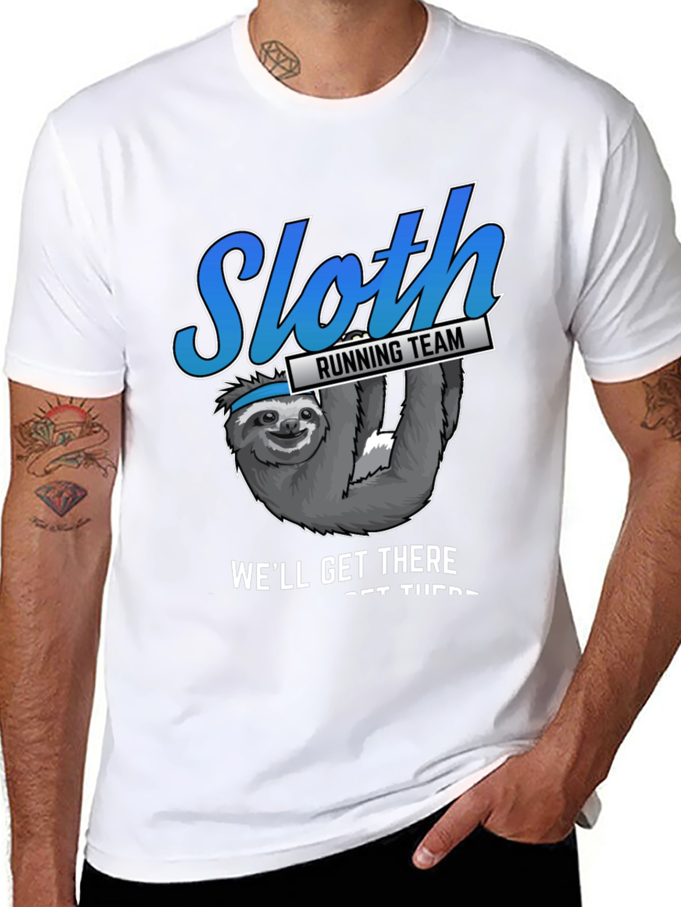Black Sloth Running Team T-Shirt view 8