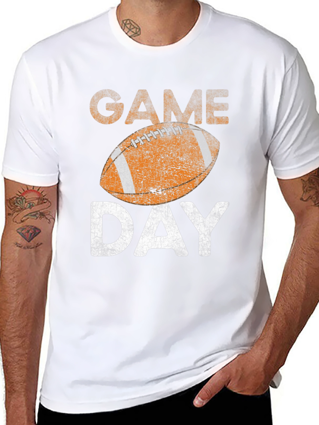 Black Game Day Football Graphic Tee view 8