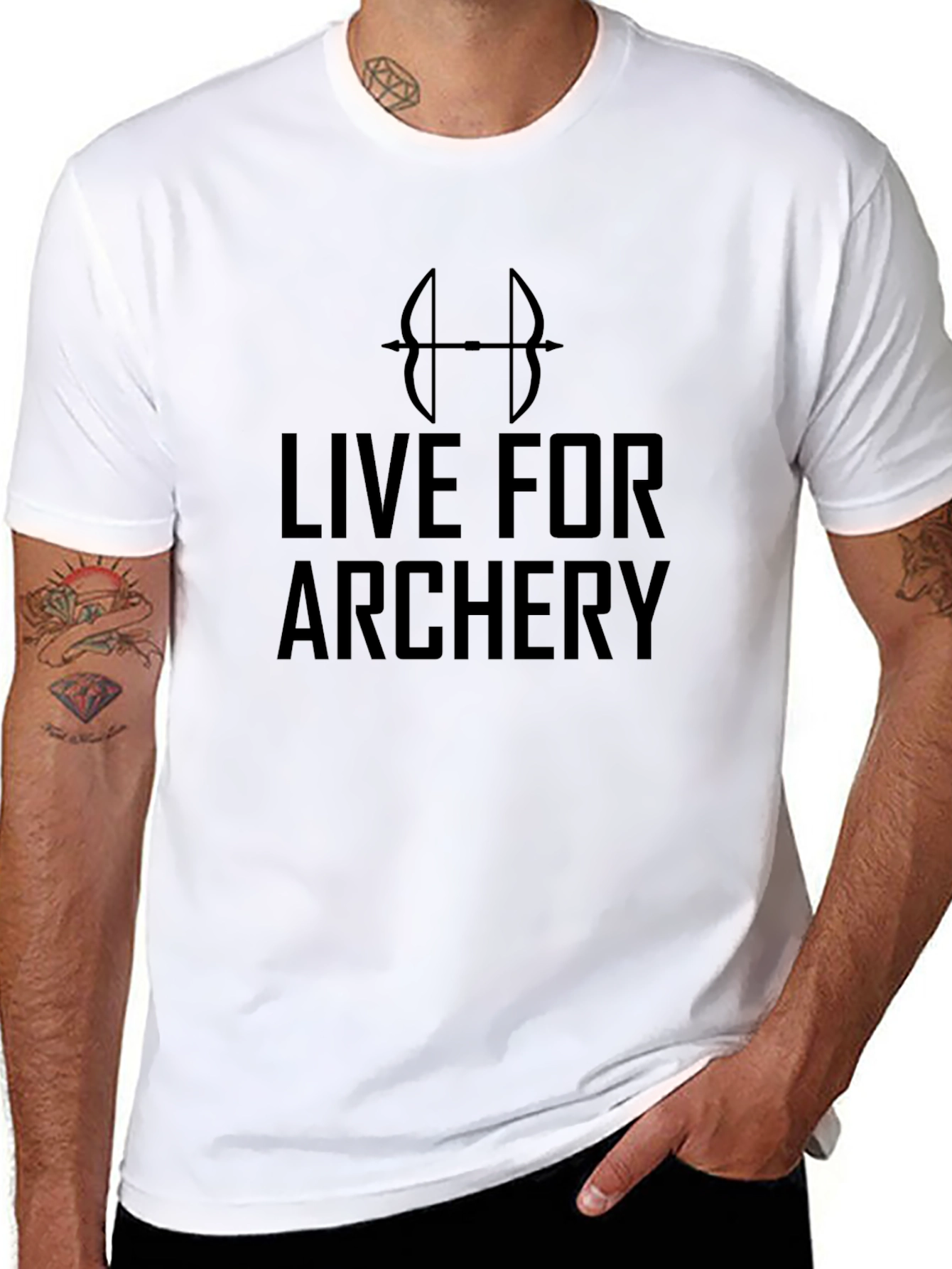 Black Live for Archery Black T-Shirt, Archer Gift view 8