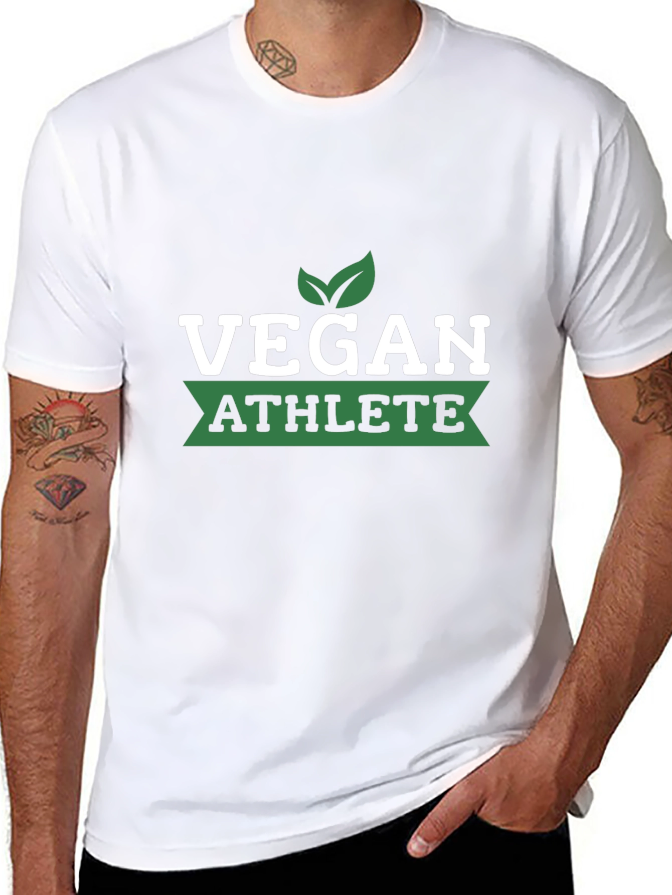 Black Vegan Athlete T-Shirt - Black view 8