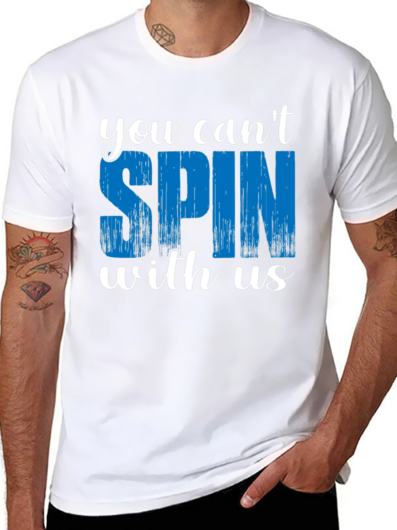 Black You Can't Spin With Us Graphic Tee view 8