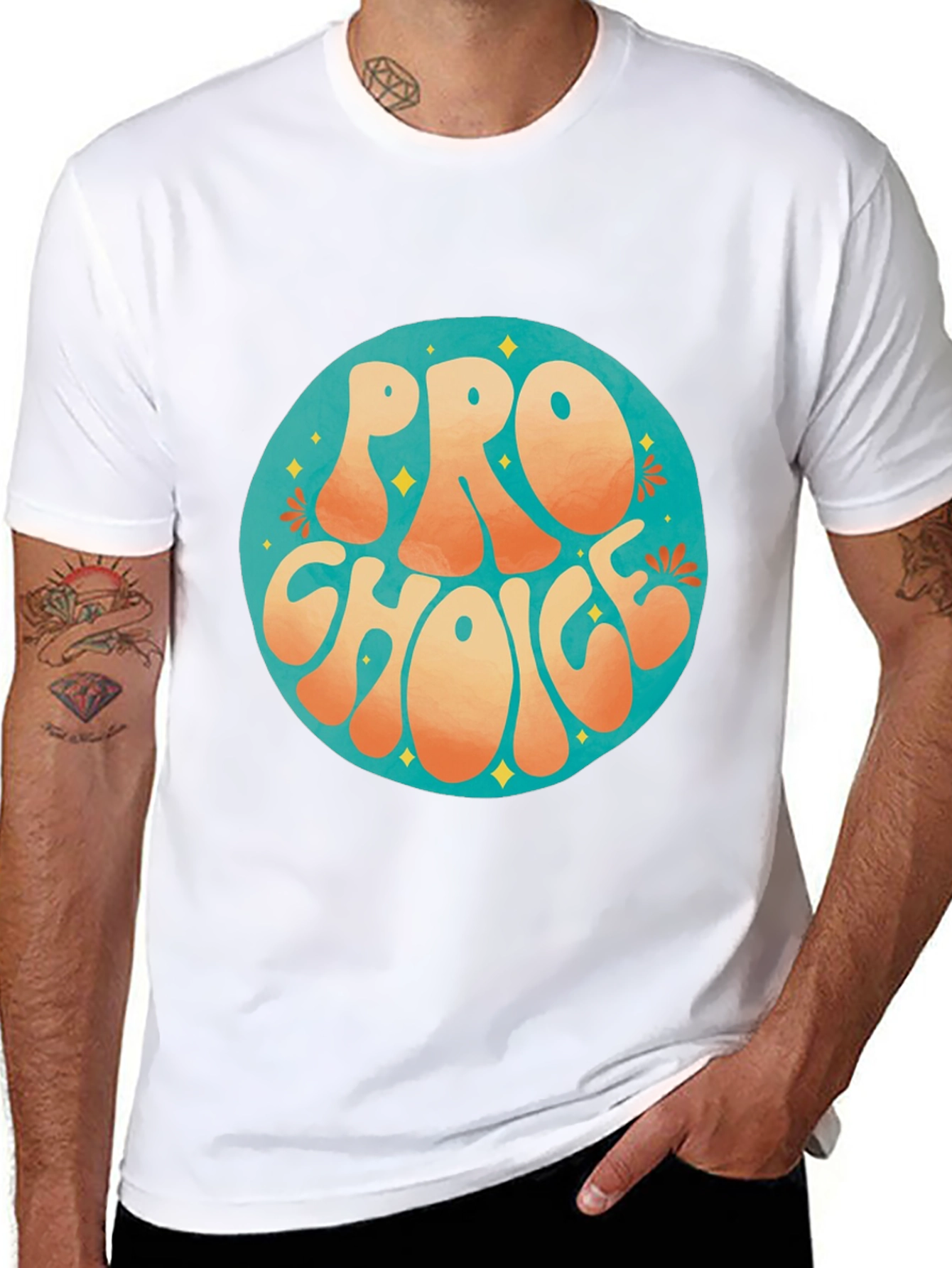 Pro Choice Retro Graphic Tee - Black Cotton T-Shirt - 8