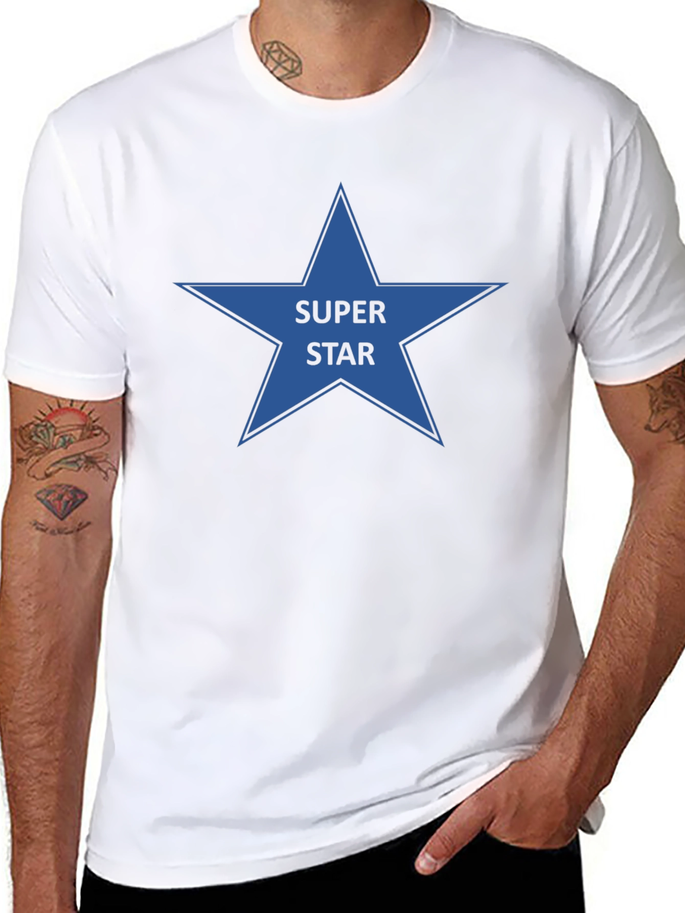 Black Super Star Graphic Tee - Black view 8