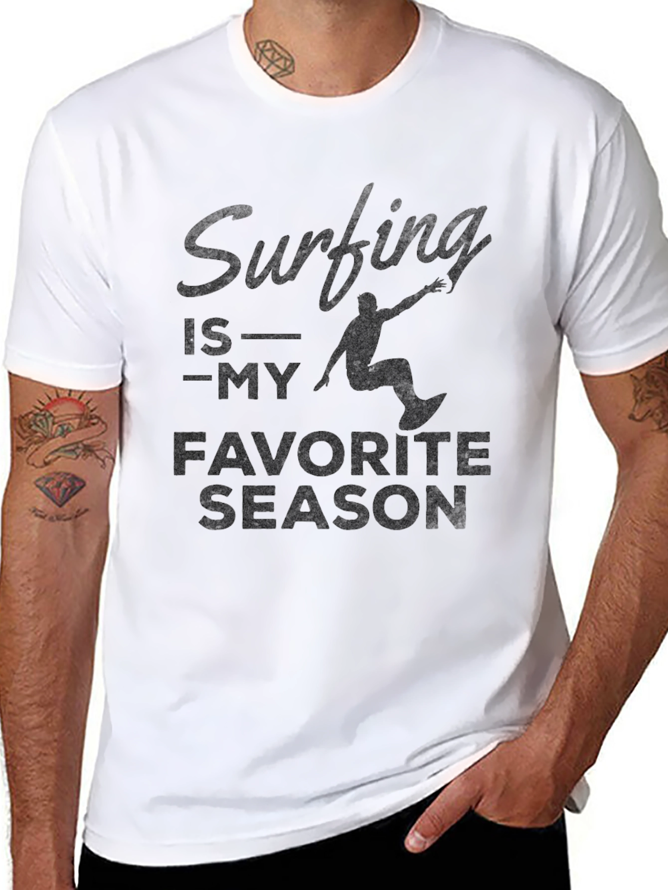 Black Surfing is My Favorite Season Black Tee view 8