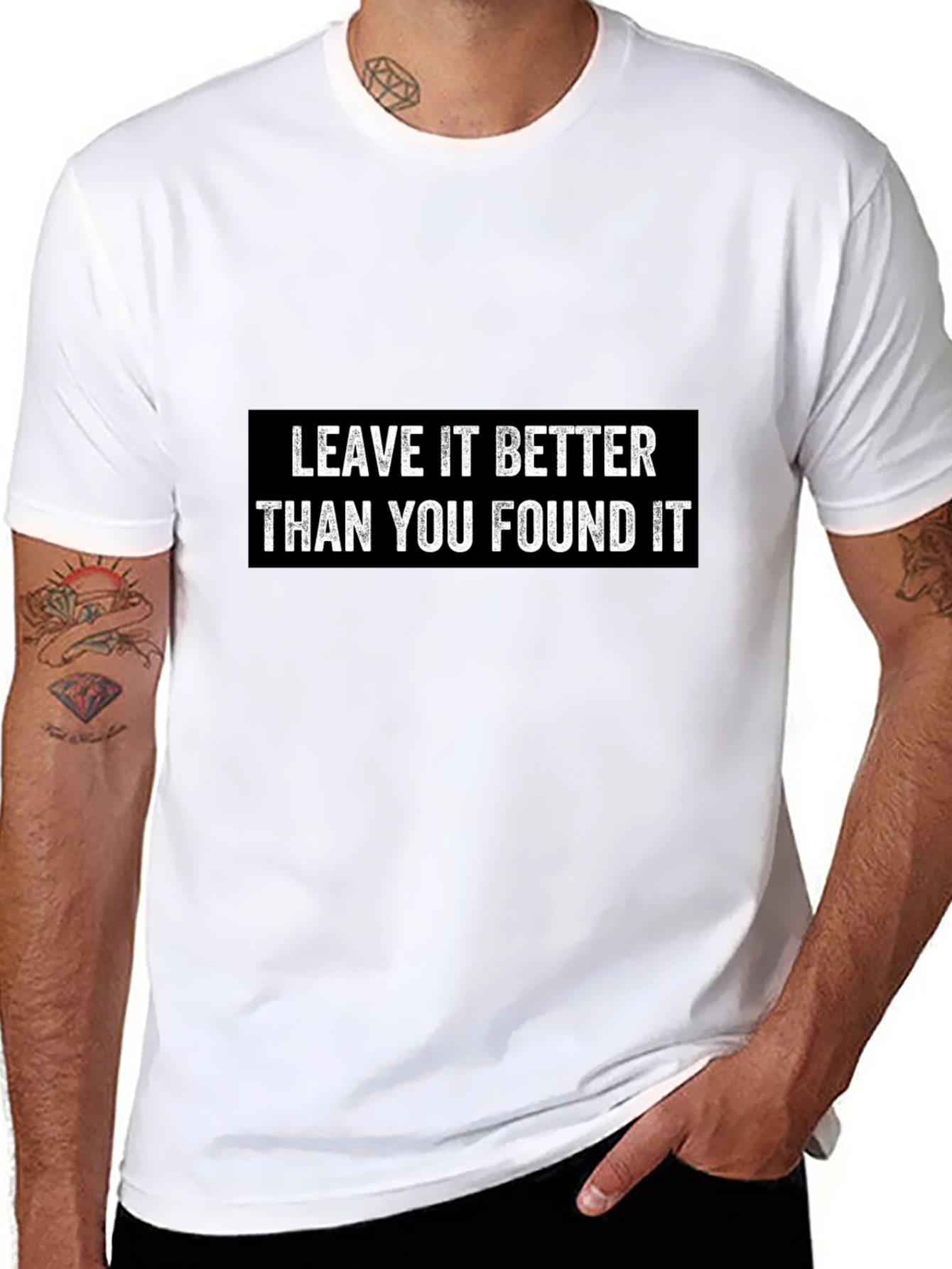 Black Leave It Better T-Shirt - Inspiring Graphic Tee view 8