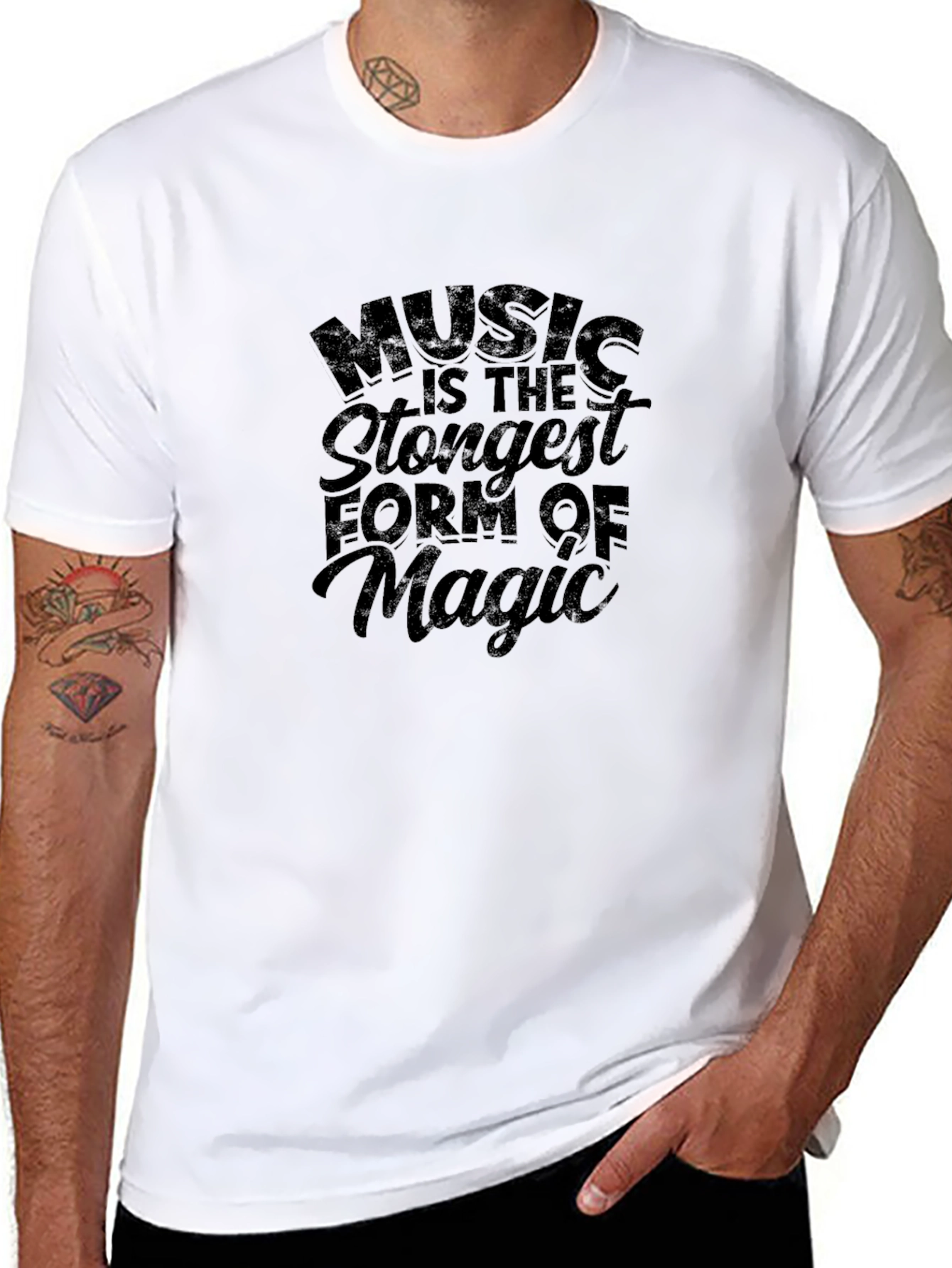 Music is Magic Black T-Shirt - 8