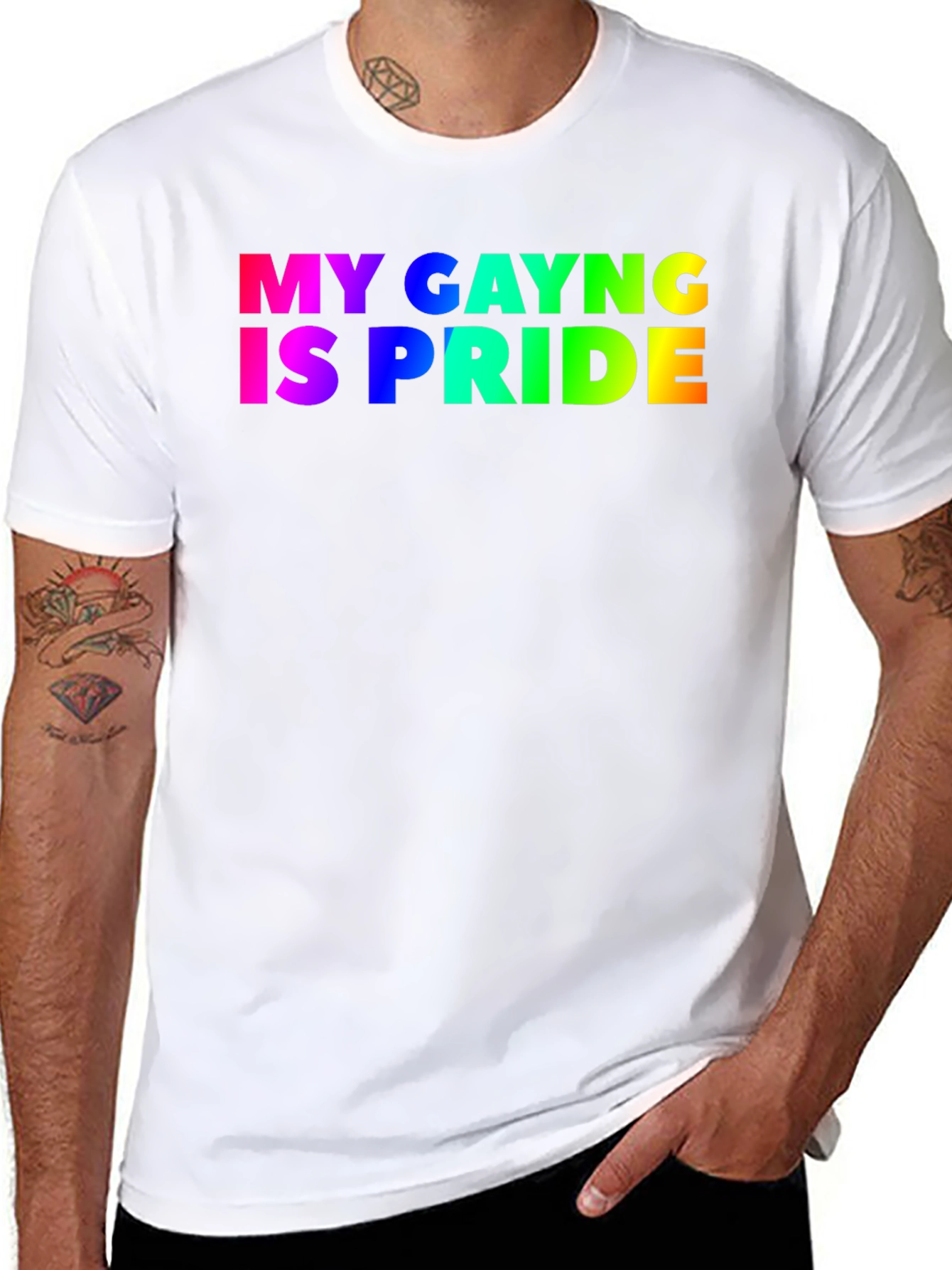 Black My Gayng Is Pride T-Shirt - Black LGBT Tee view 8