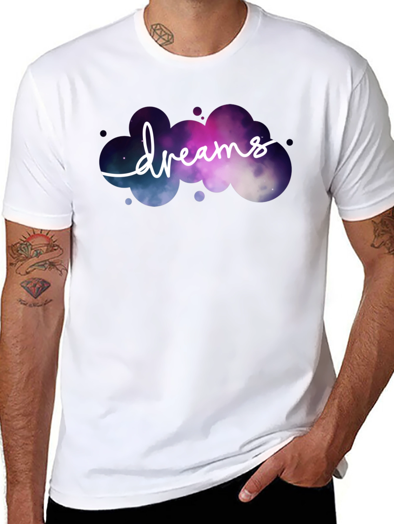 Black Dream Cloud Graphic T-Shirt - Unique Design view 8