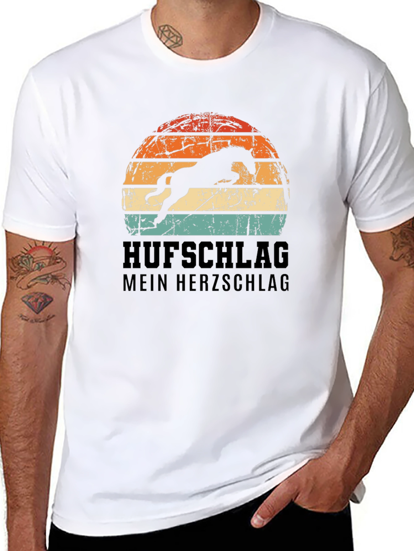 Horseback Riding Tee - "Hufschlag Mein Herzschlag" - 8