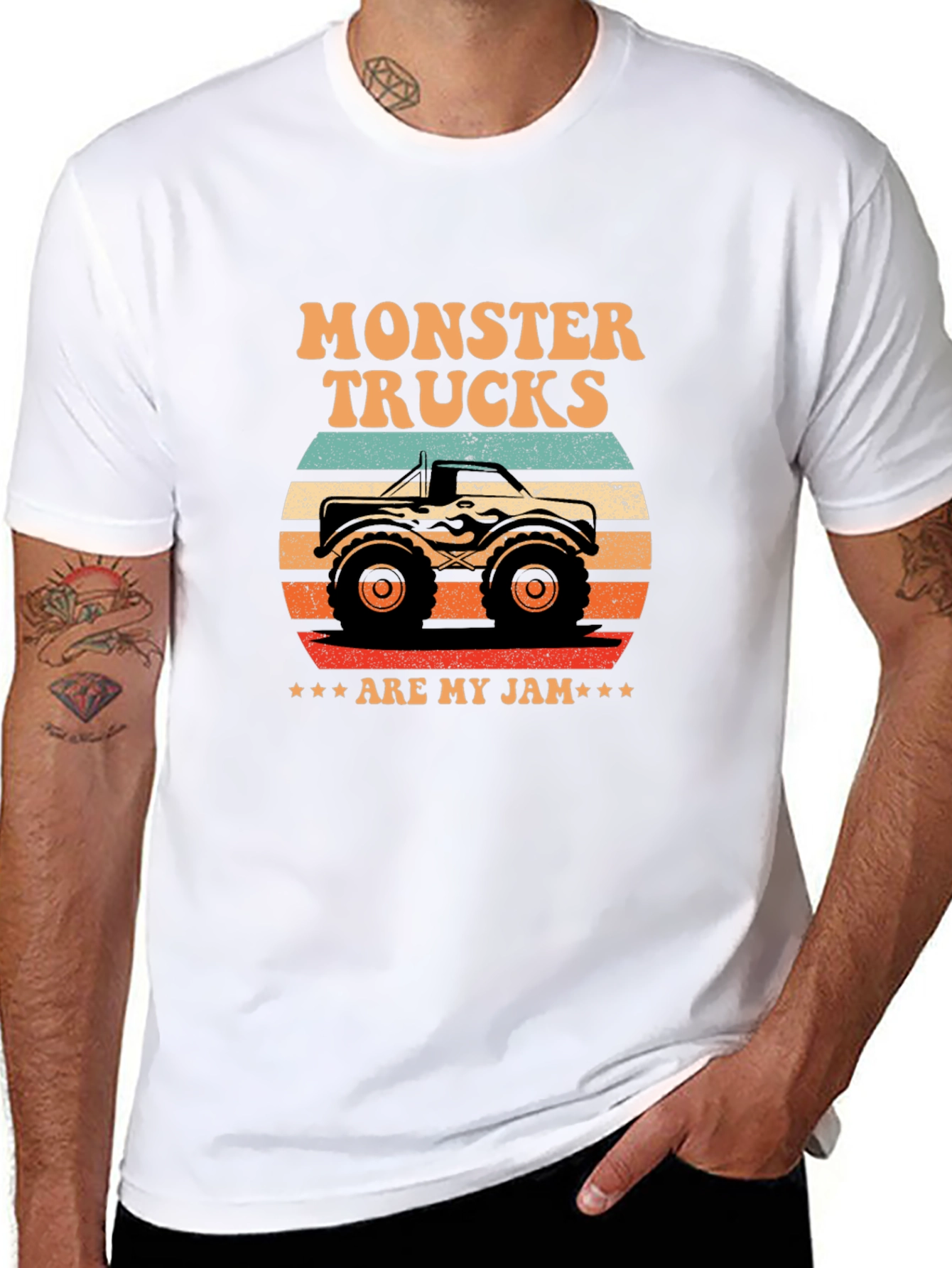 Black Monster Truck Graphic Tee - "Are My Jam" view 8