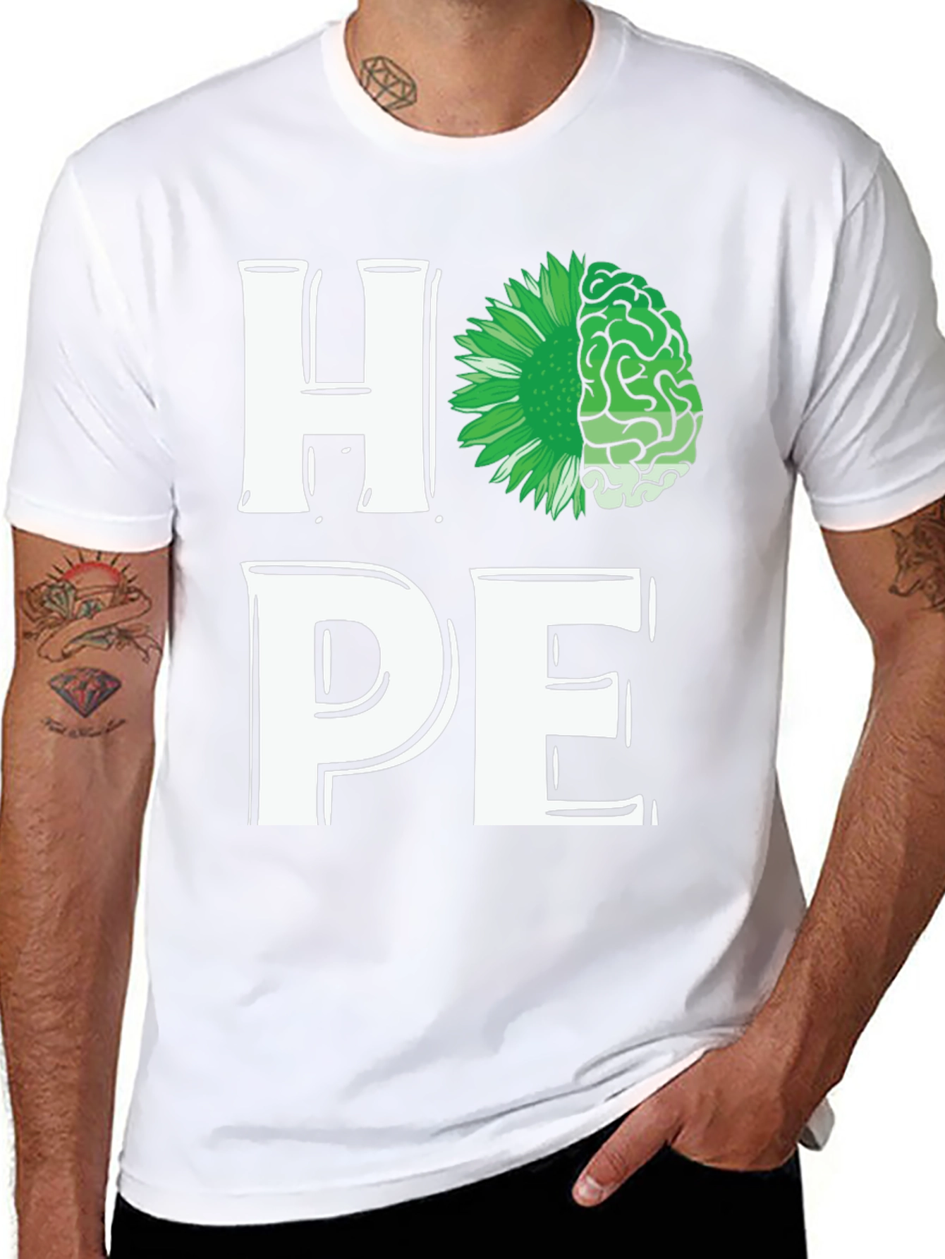 Black Hope Mental Health Awareness T-Shirt view 8