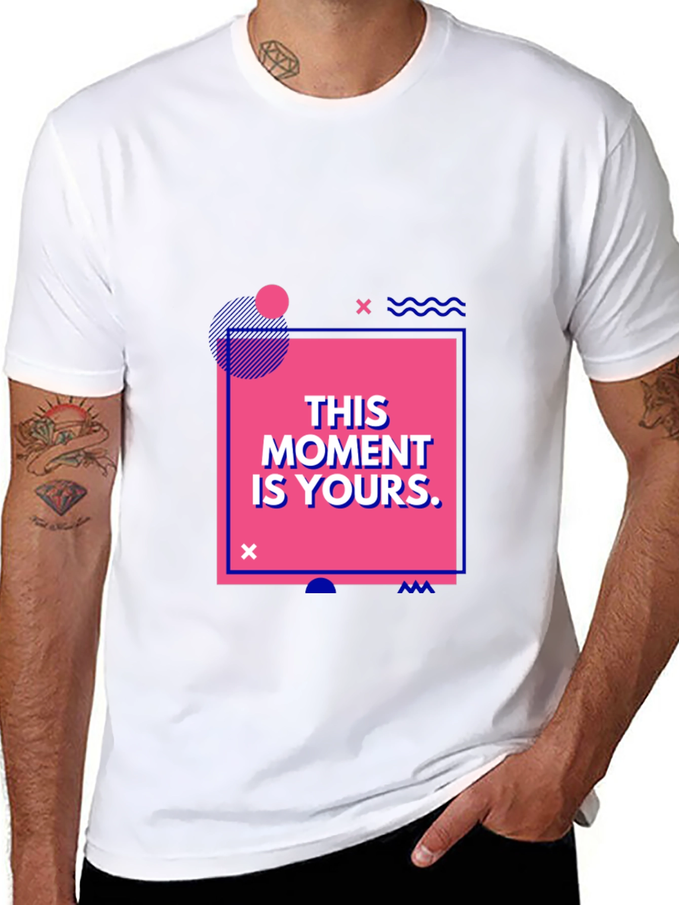 Black This Moment Is Yours Black Graphic T-Shirt view 8