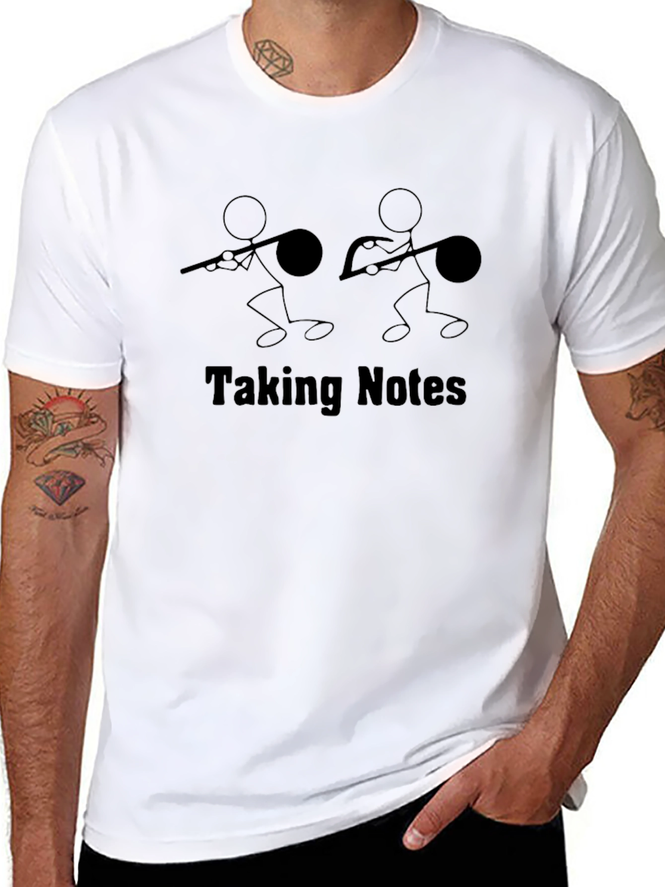 Black Taking Notes Graphic Tee view 8