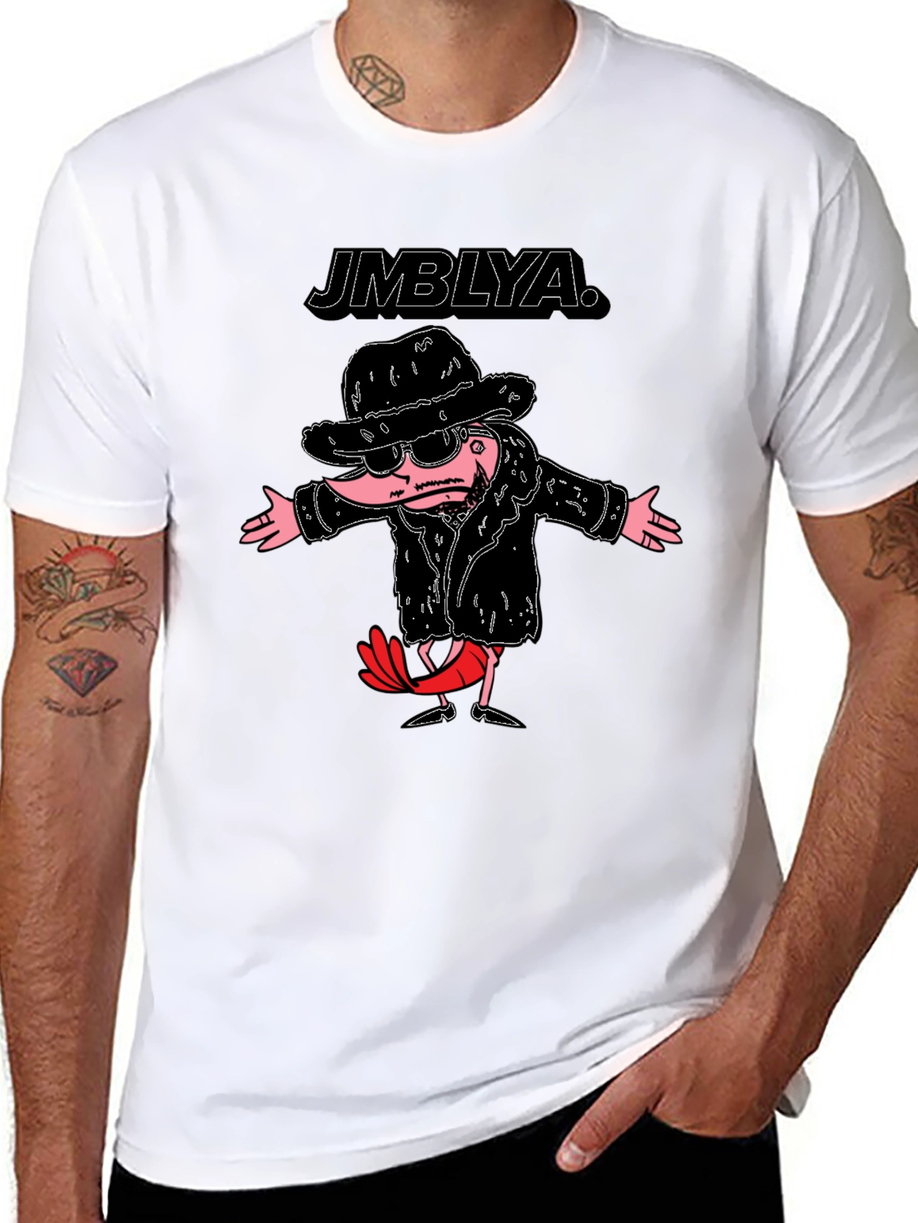 Black JMBLYA Graphic T-Shirt - Quirky Cartoon Tee view 8
