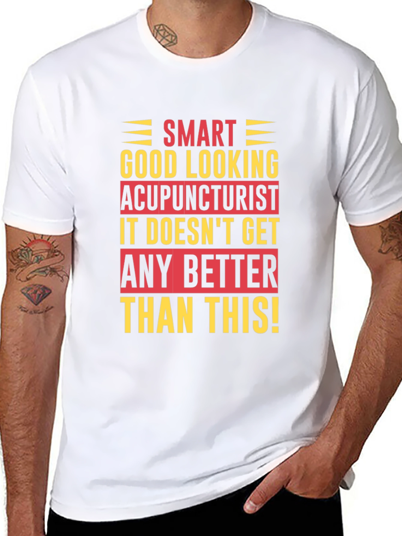 Black Smart Good Looking Acupuncturist T-Shirt view 8