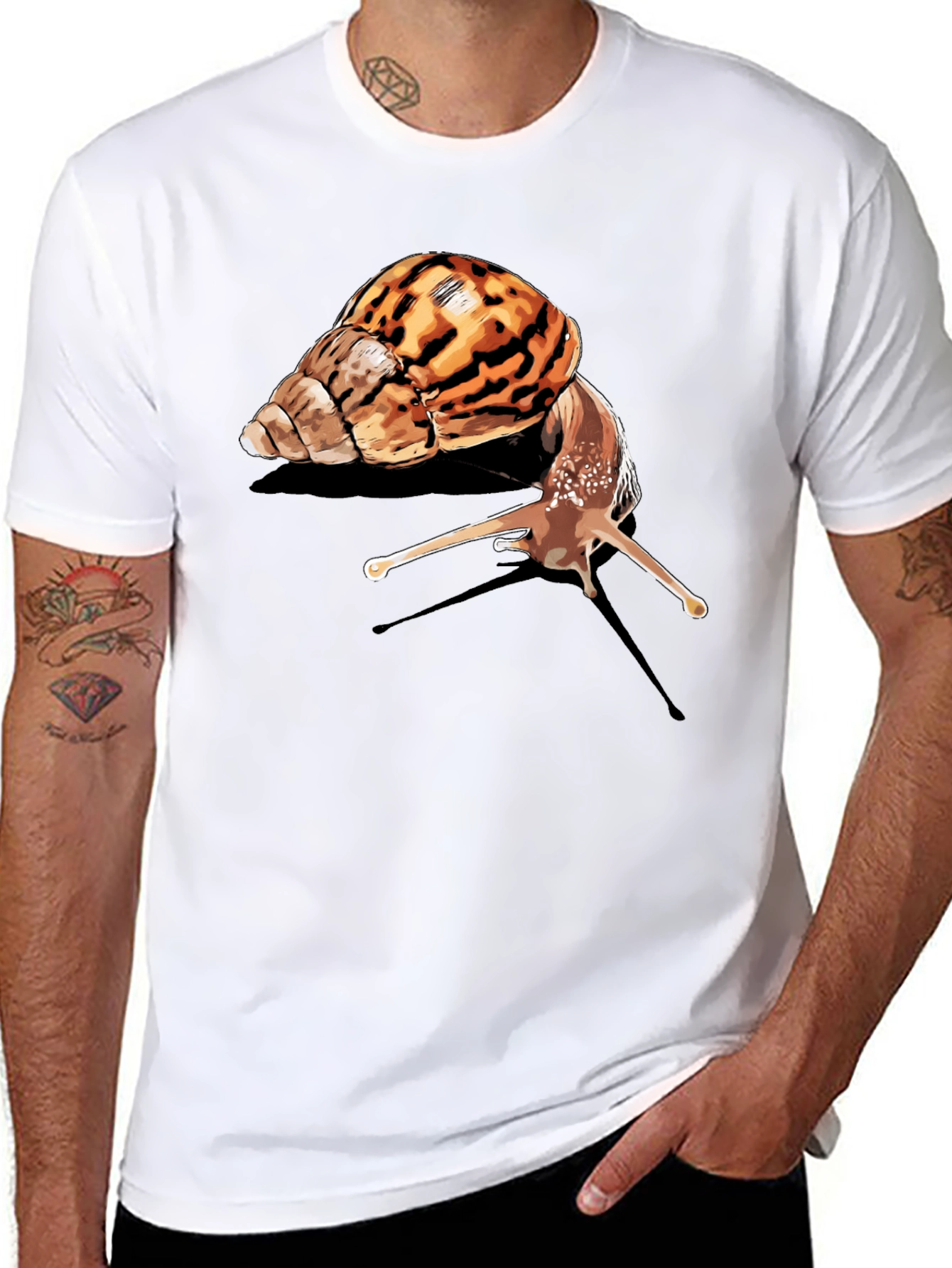 Black Snail Graphic Tee - Unique Animal Lover Design view 8