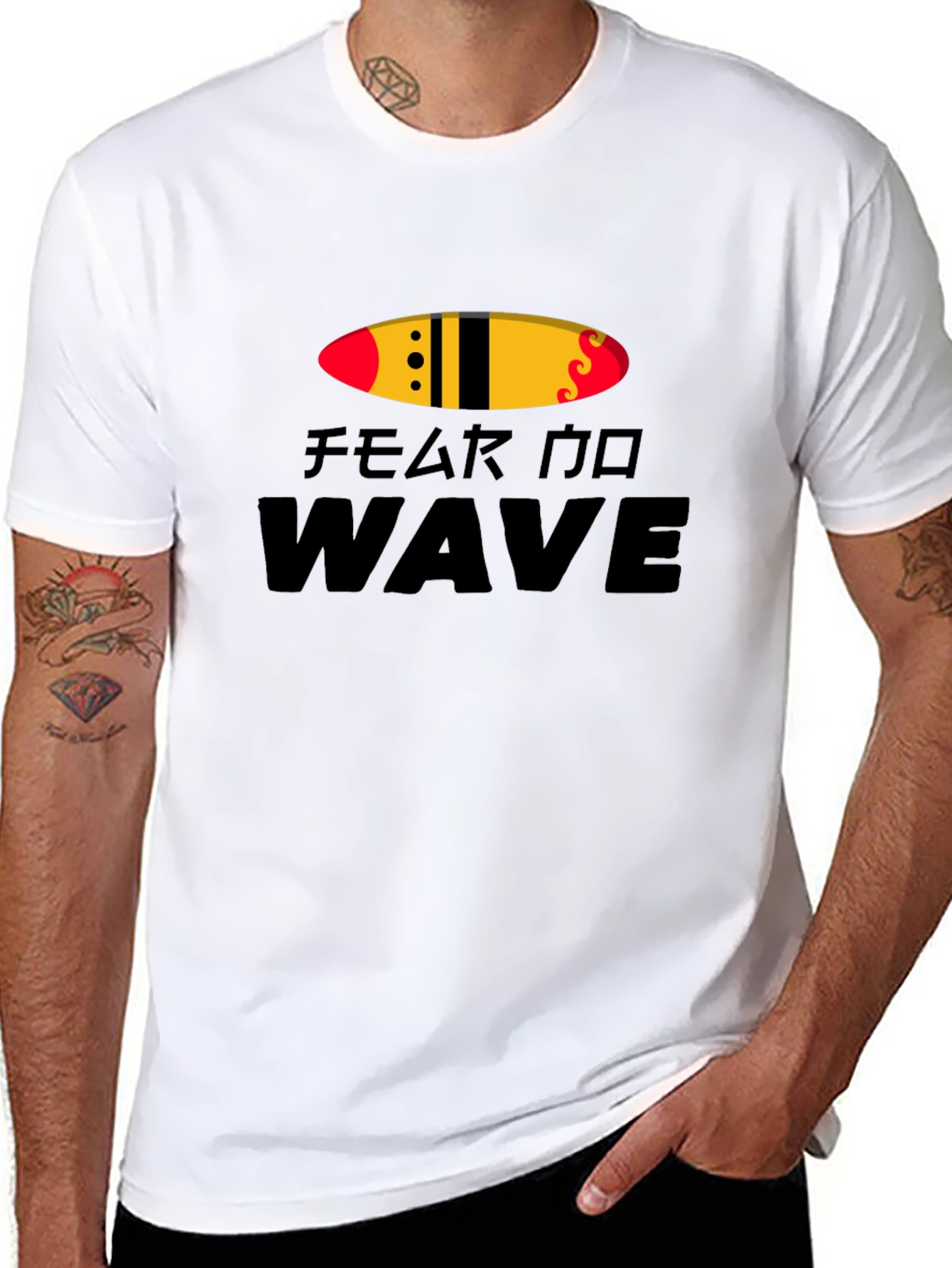 Fear No Wave Graphic Tee - Surfer Style - 8
