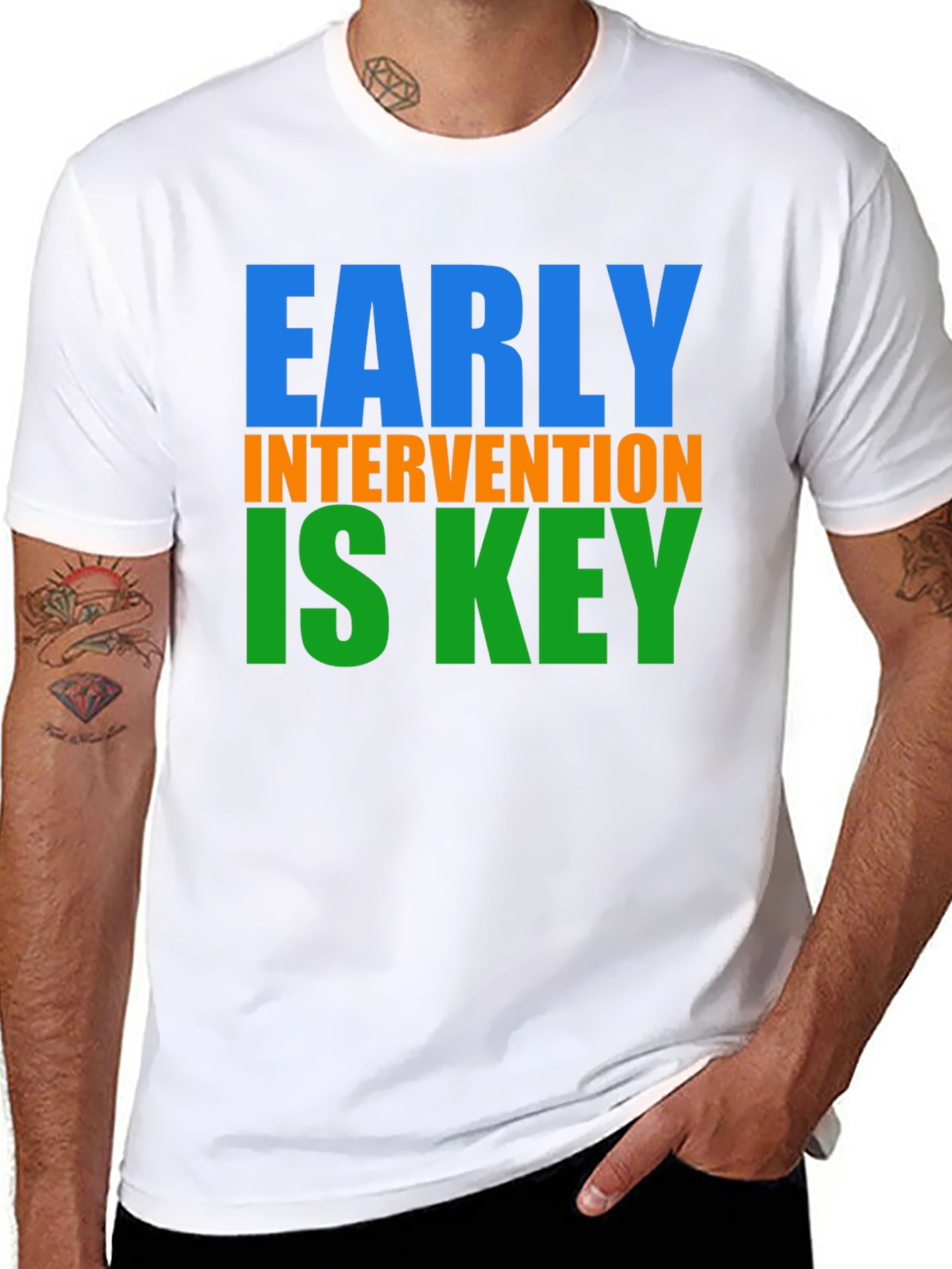 Black Early Intervention is Key T-Shirt view 8