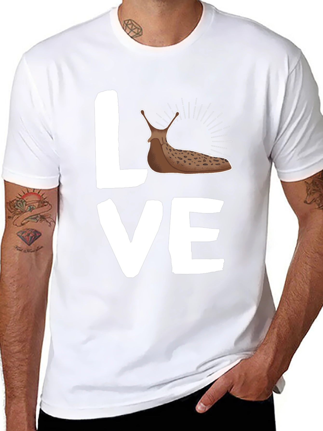Black Love Slug Graphic T-Shirt view 8