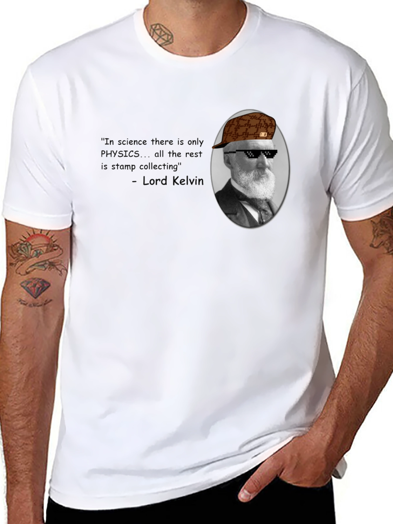 Black Physics Quote Graphic Tee - Lord Kelvin view 8