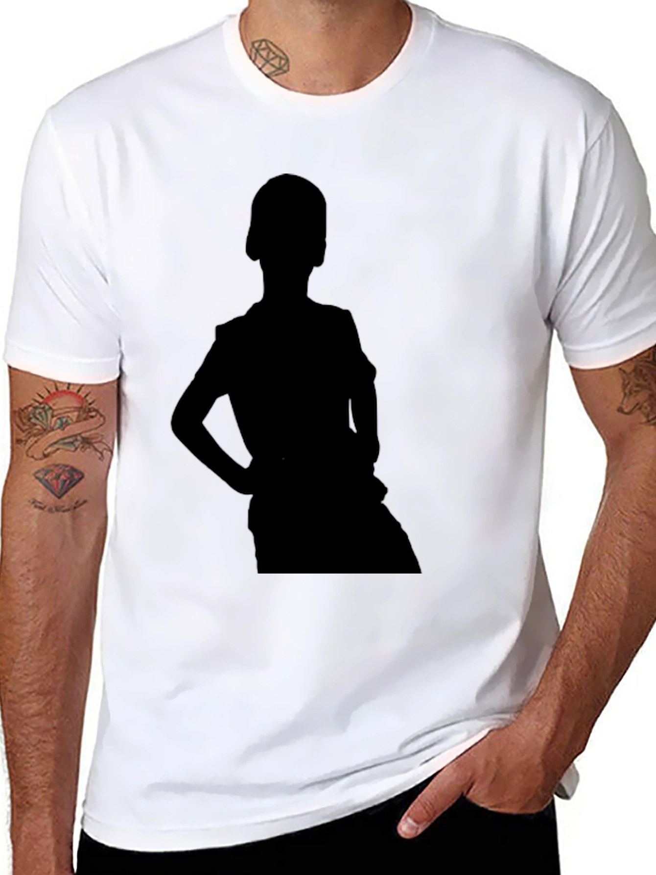 Black Black Silhouette Graphic Tee view 8