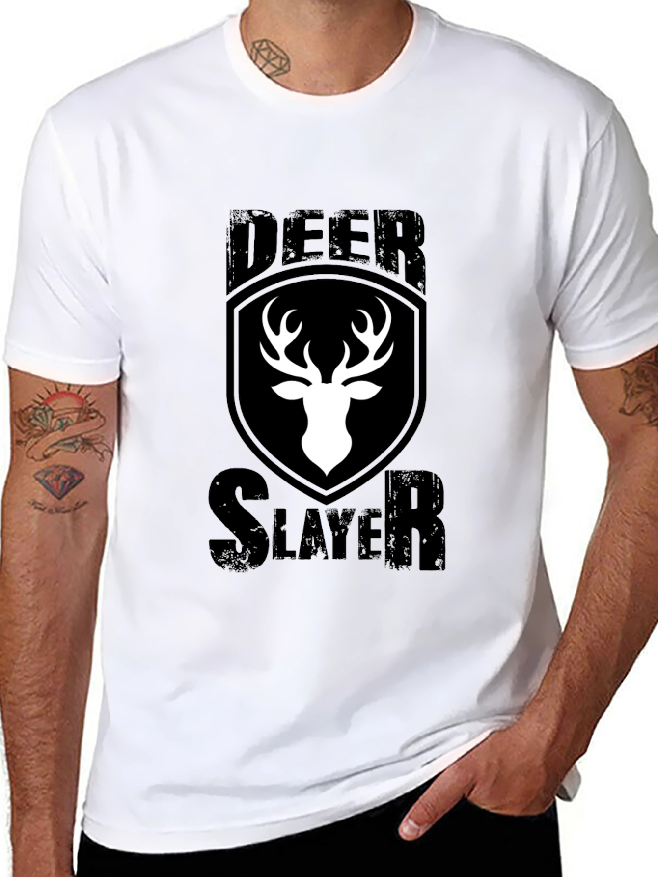 Black Deer Slayer Graphic Tee - Hunting T-Shirt view 8