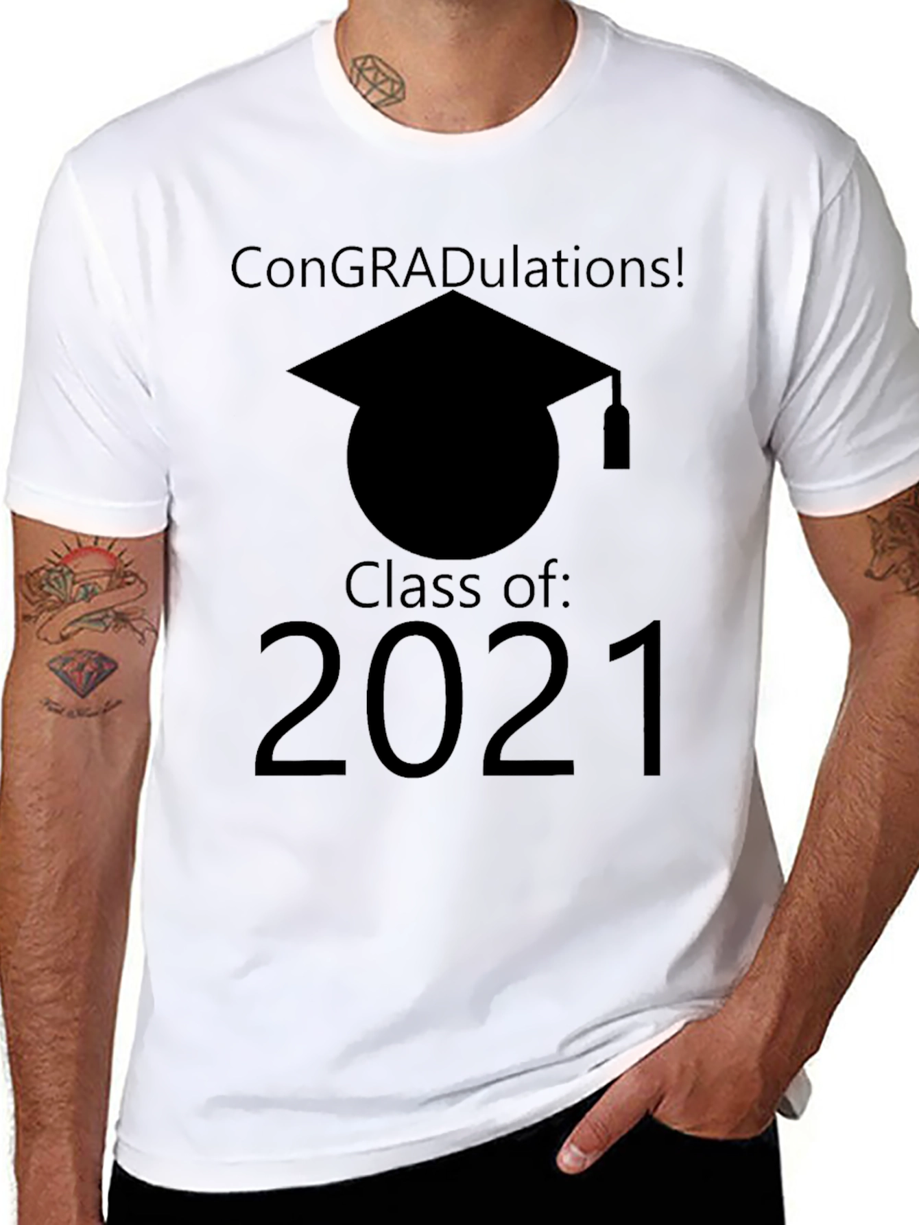 Black Class of 2021 Graduation T-Shirt view 8