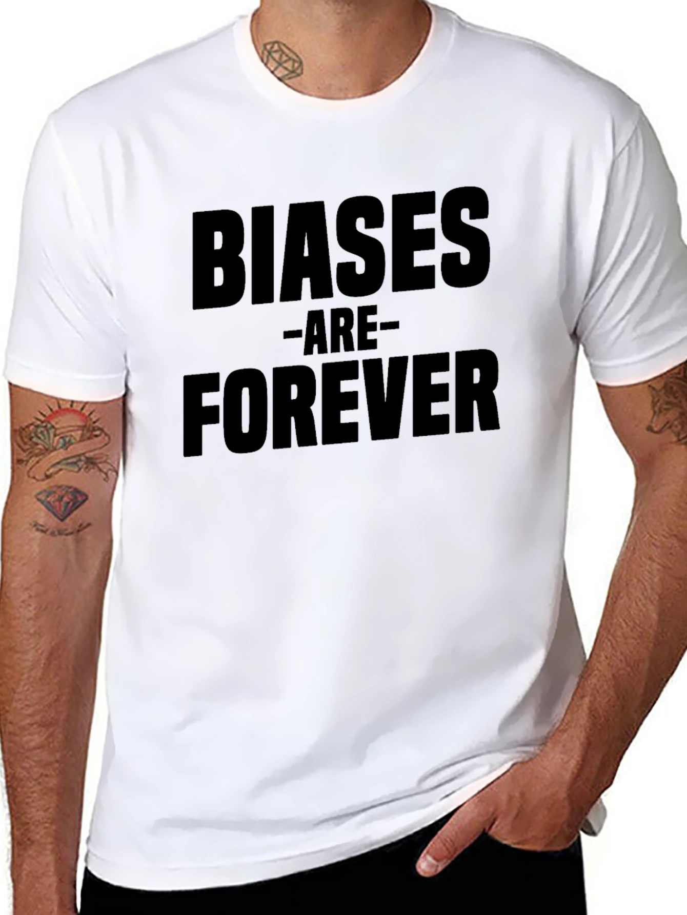 Black Biases Are Forever Graphic T-Shirt view 8