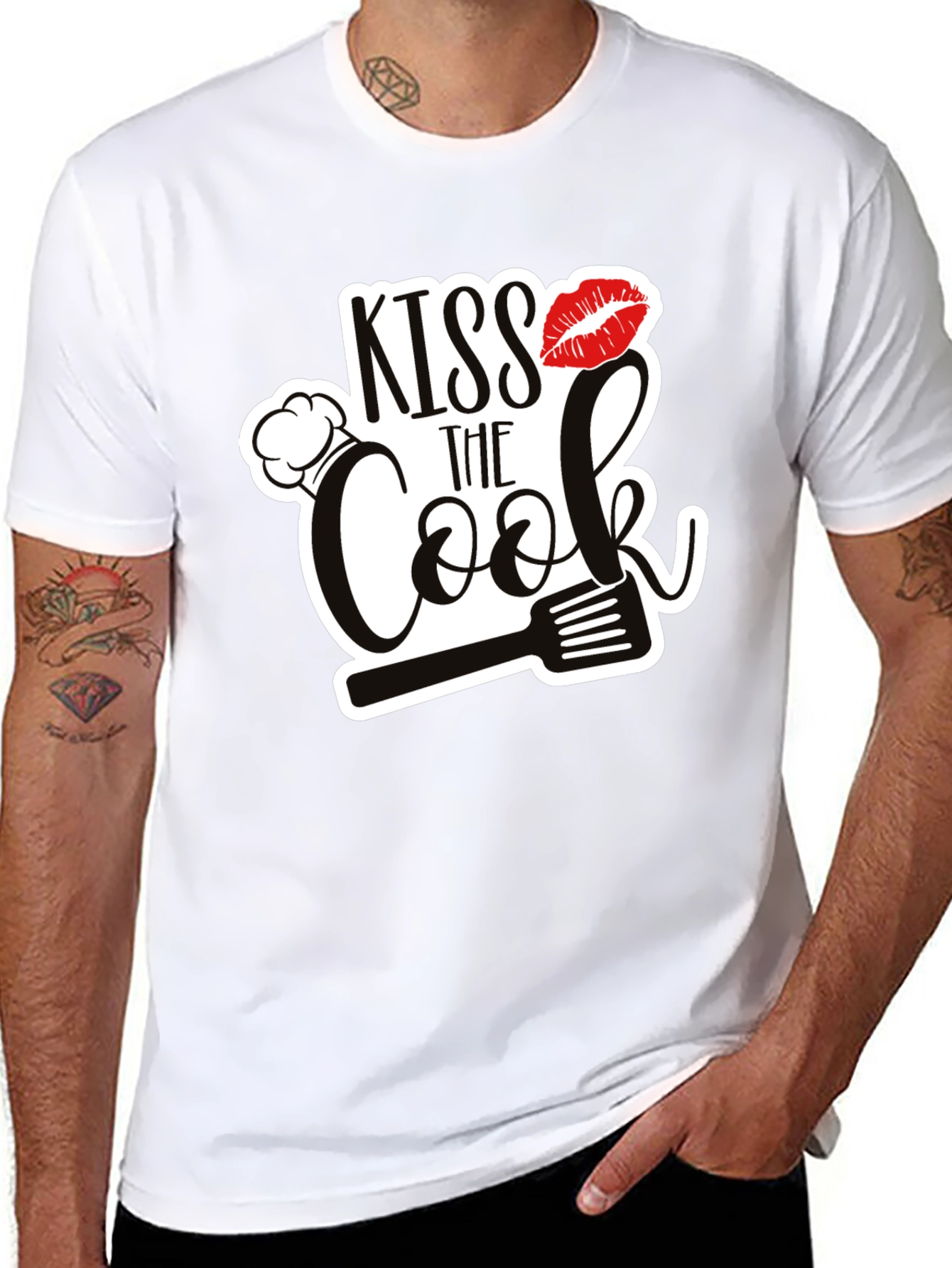 Black Kiss The Cook Black Graphic Tee view 8