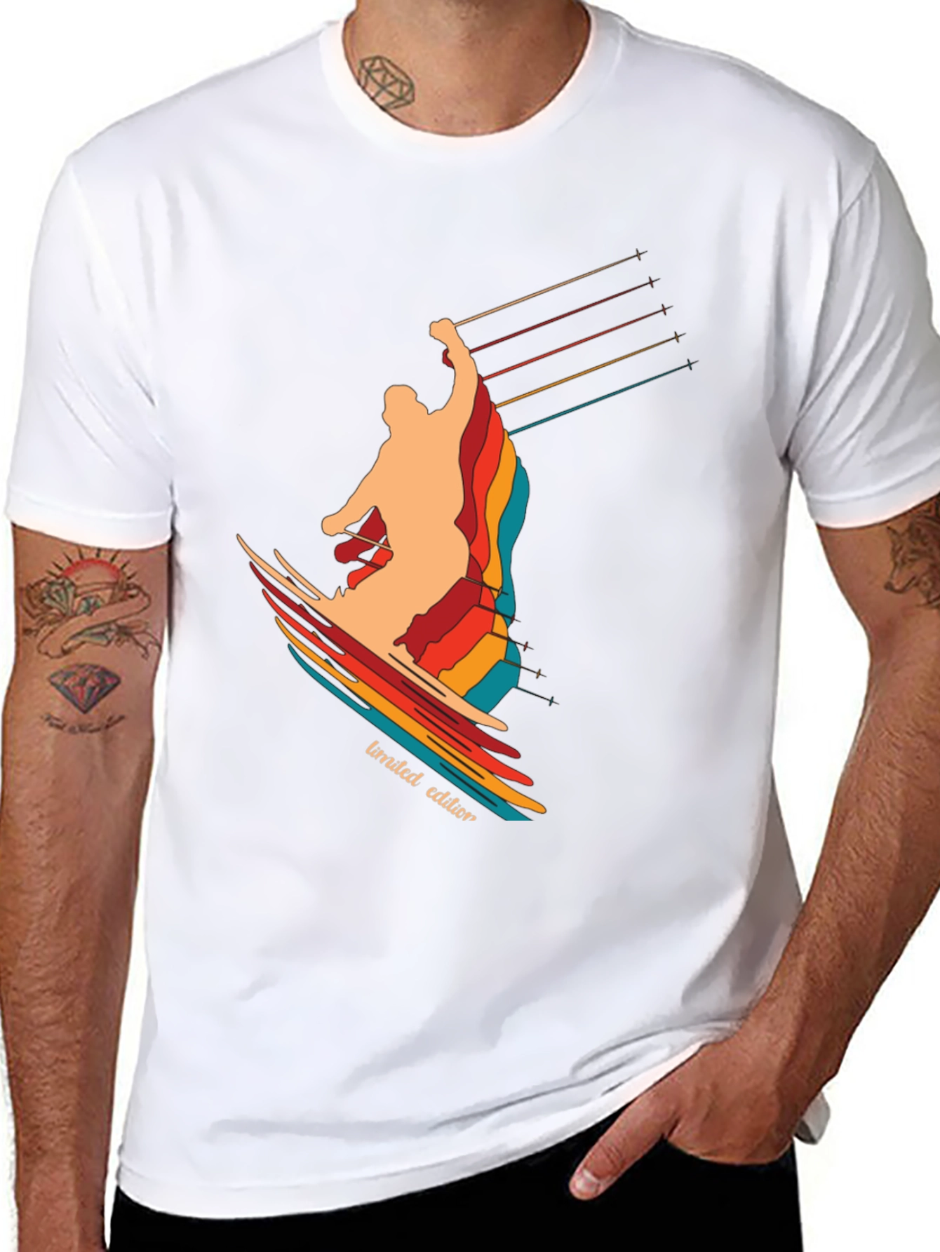 Retro Skiing Limited Edition Graphic Tee - 8