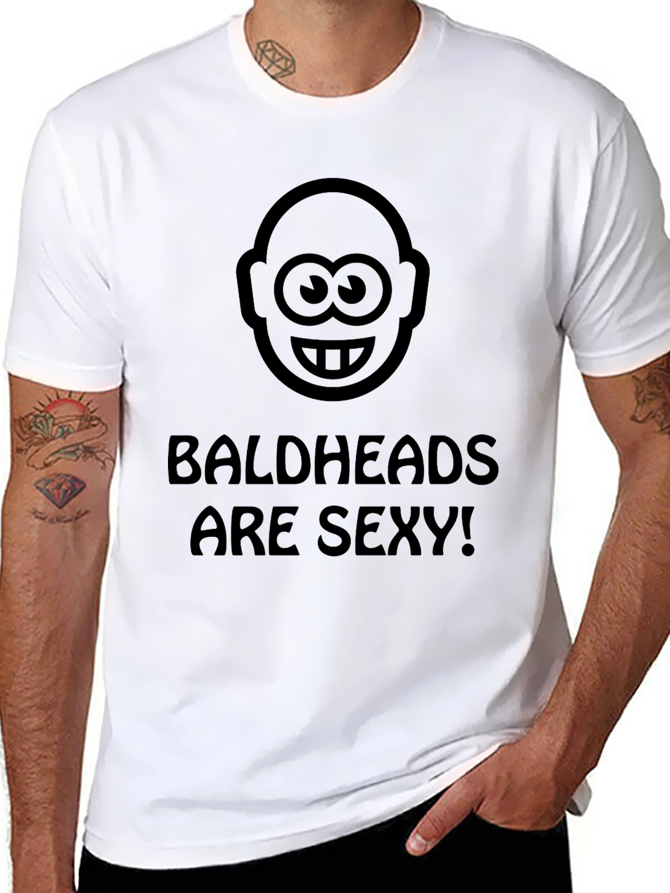 Black Baldheads Are Sexy! Graphic T-Shirt view 8