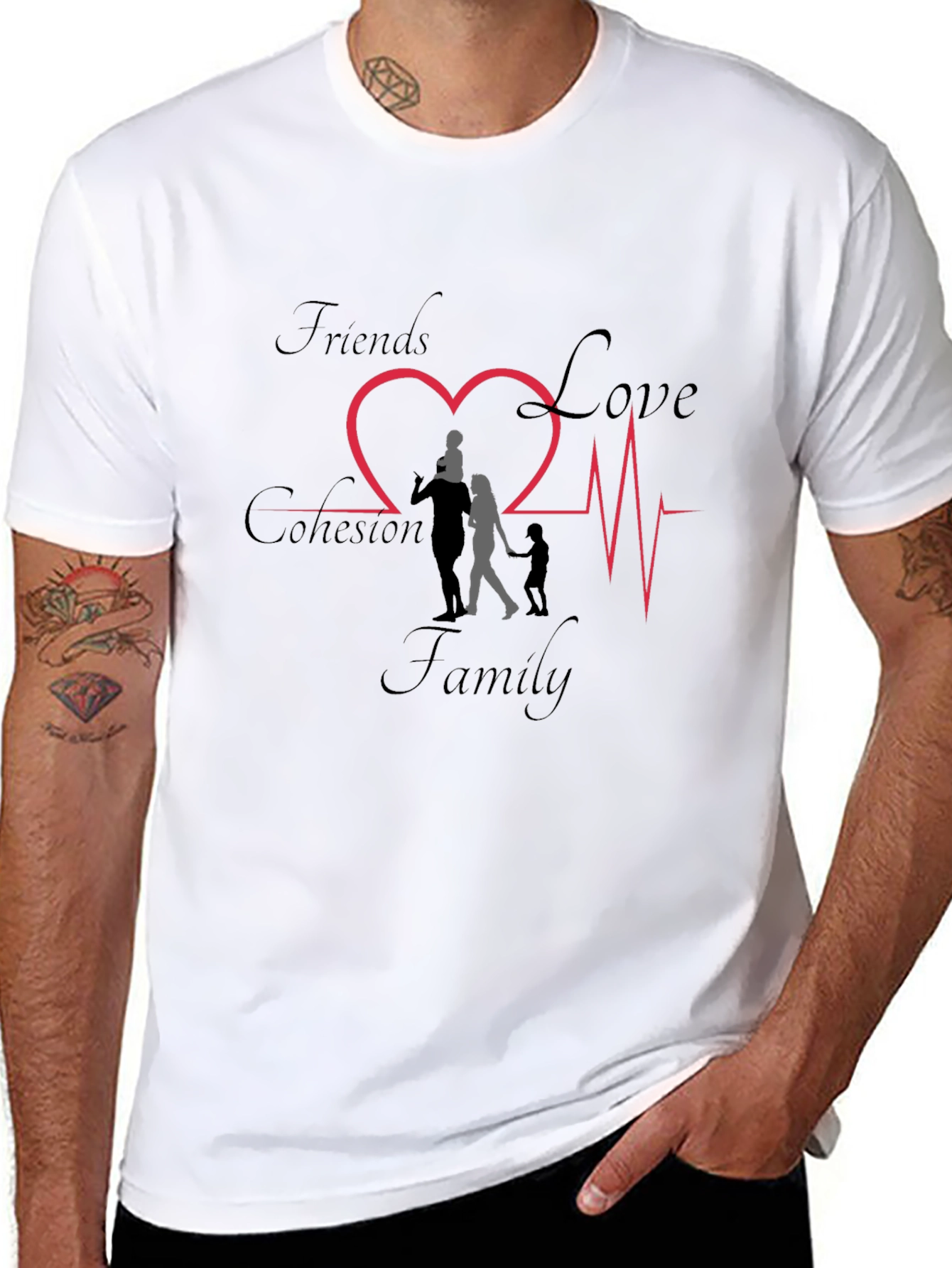 Black Family Love Cohesion Friends Tee view 8