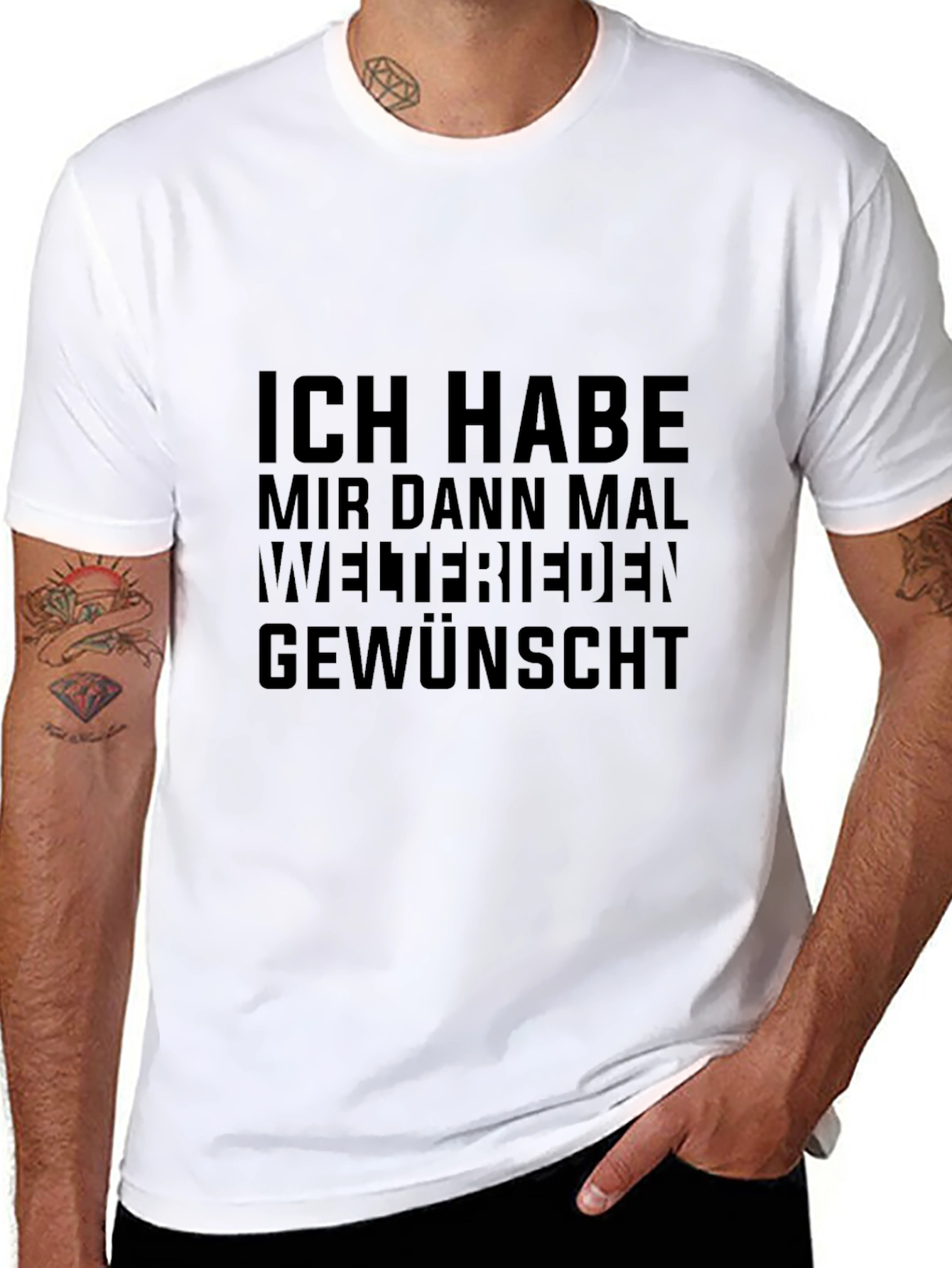 Black Ich Habe Welterieden Gewünscht Black T-Shirt view 8