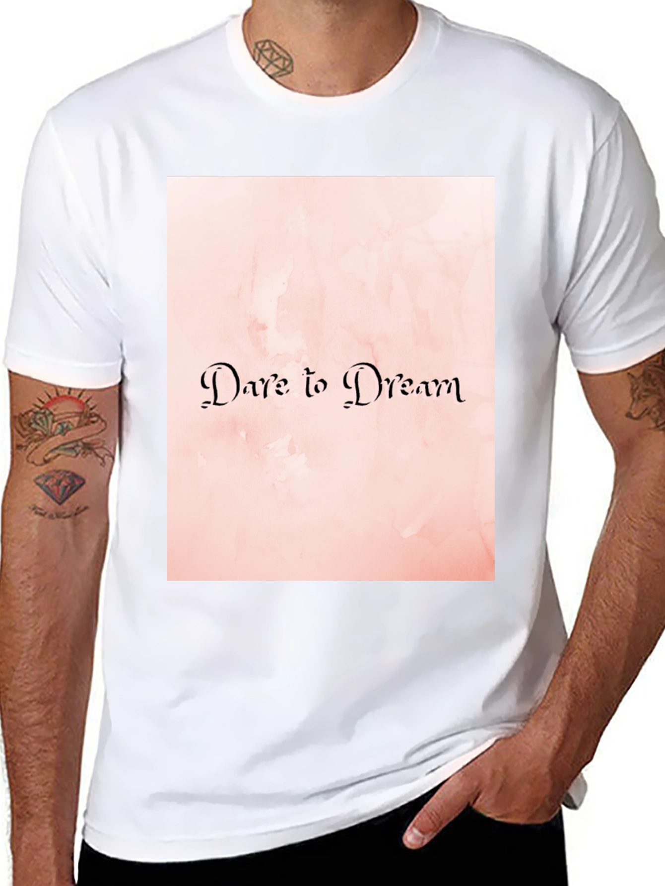 Black Dare to Dream Graphic Tee - Stylish Comfort view 8
