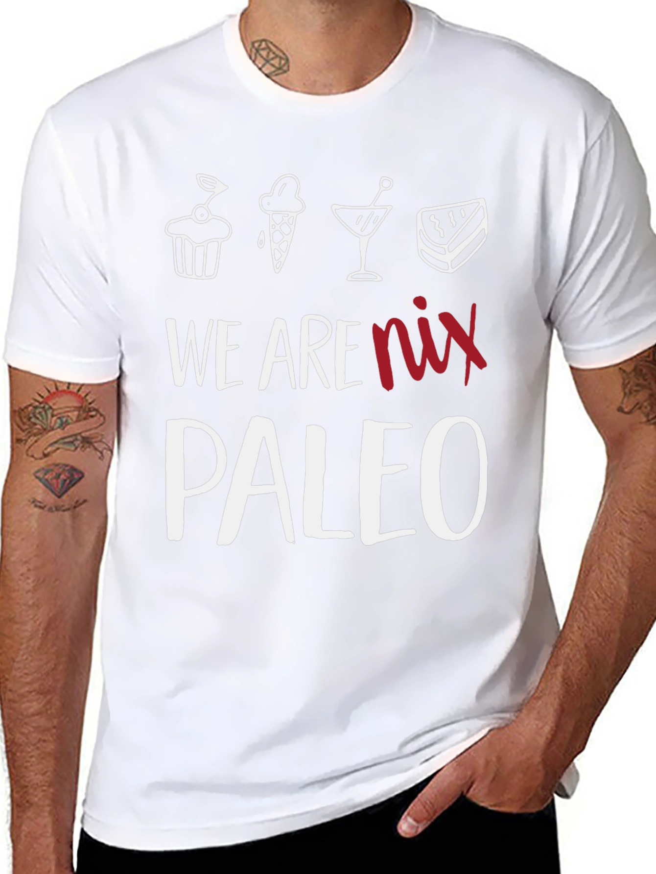 Black We Are Nix Paleo T-Shirt - Dessert Lover Tee view 8