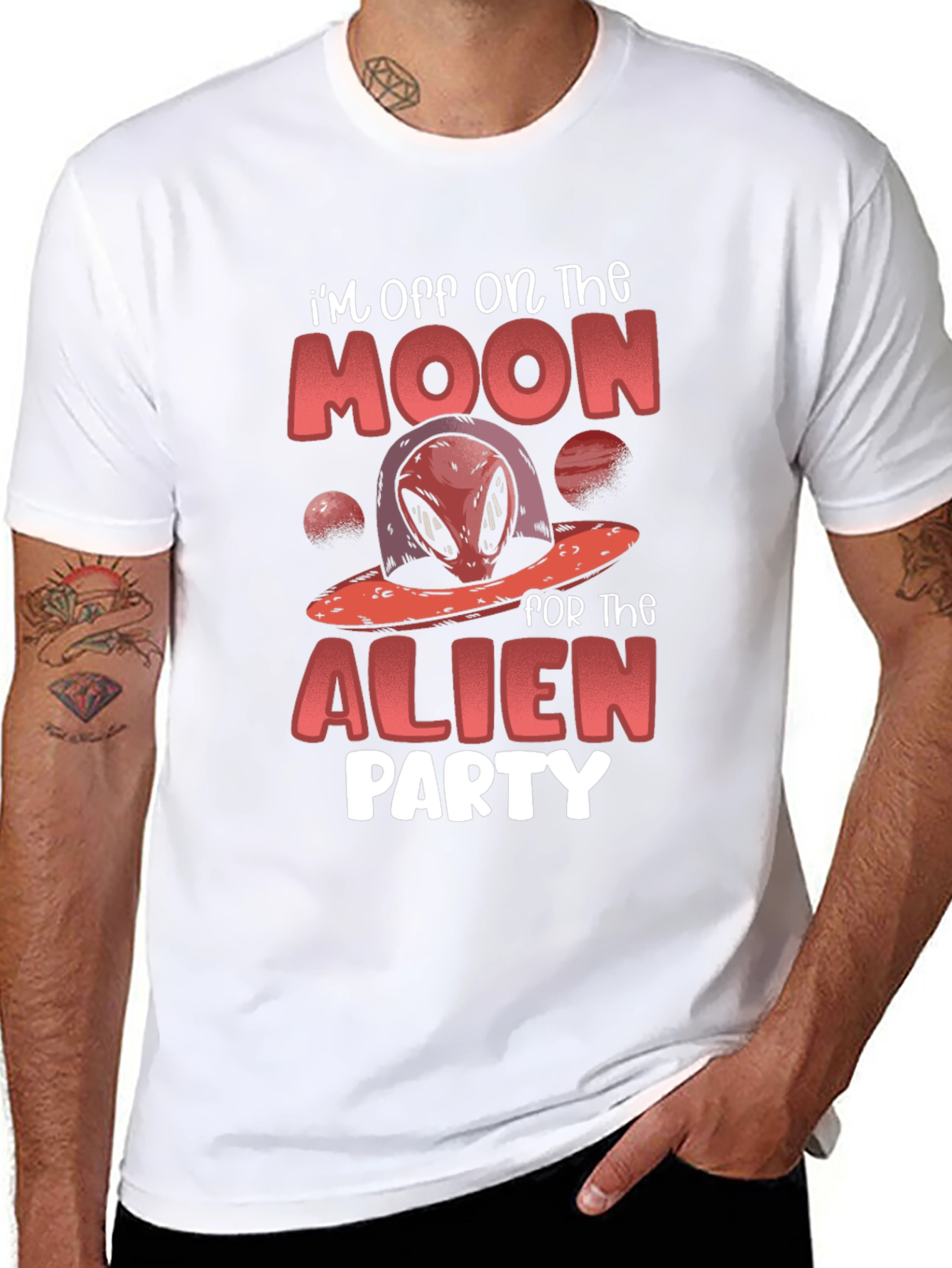Black Alien Party T-Shirt view 8